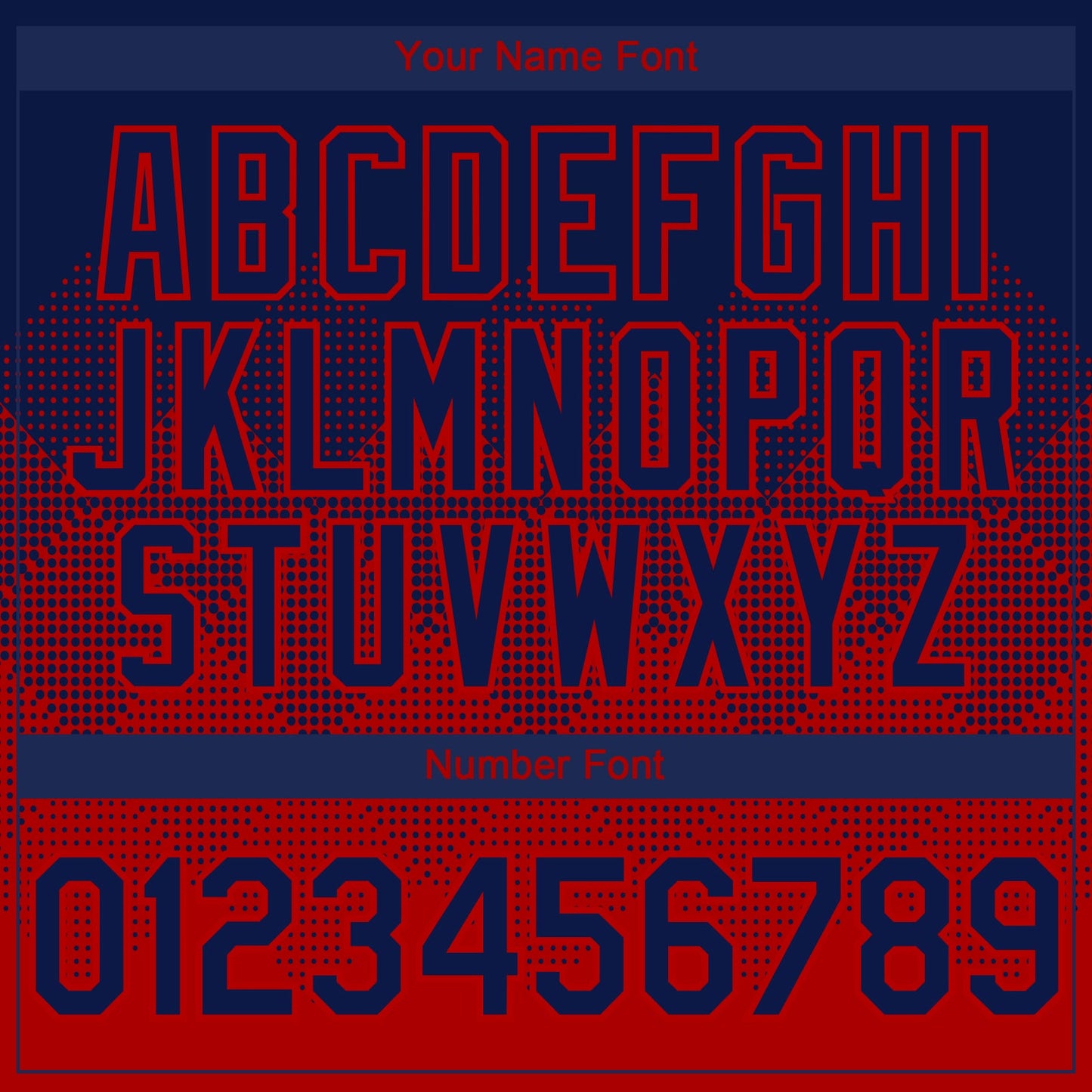 Custom Navy Red 3D Gradient Square Shape Authentic Baseball Jersey view 5