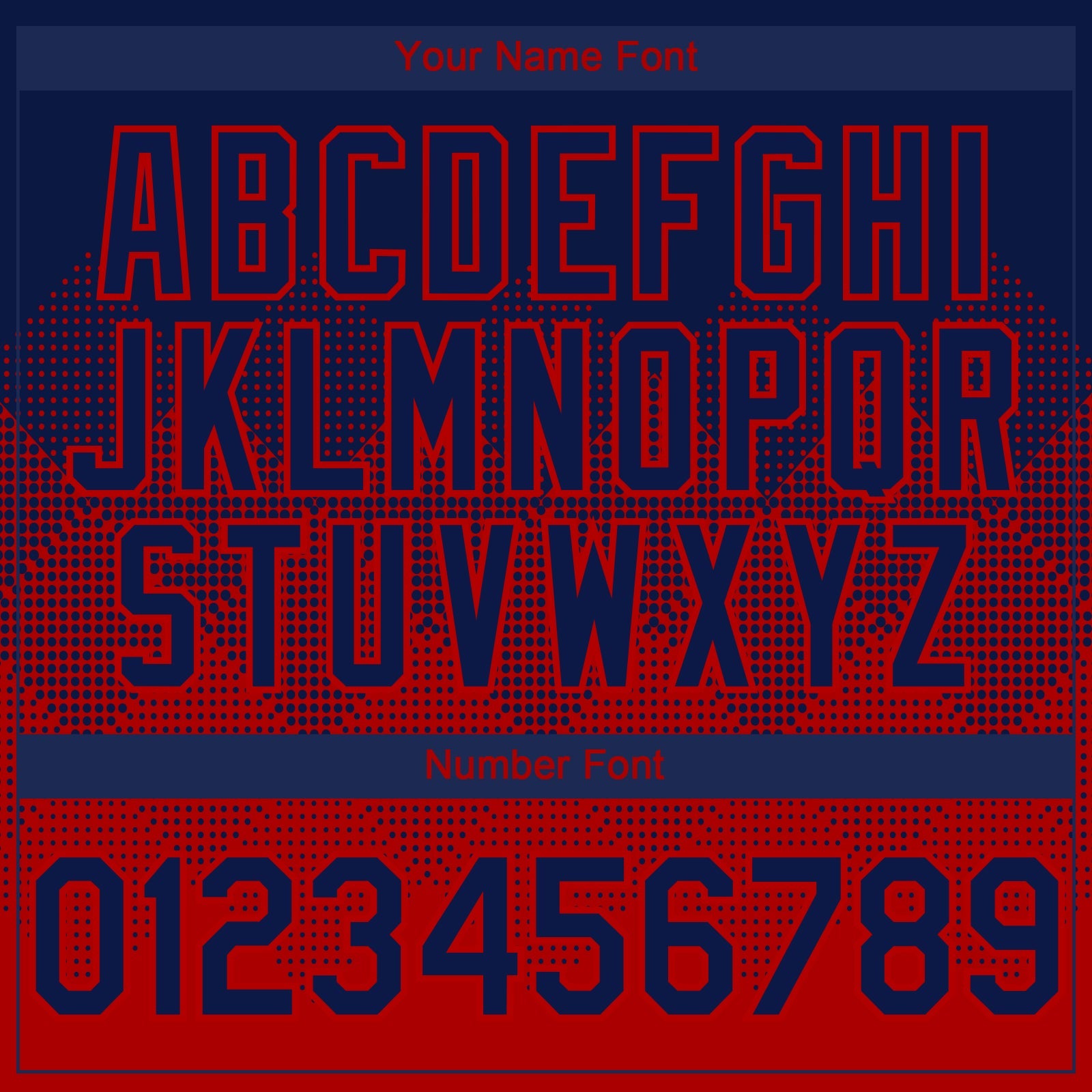 Custom Navy Red 3D Gradient Square Shape Authentic Baseball Jersey view 5