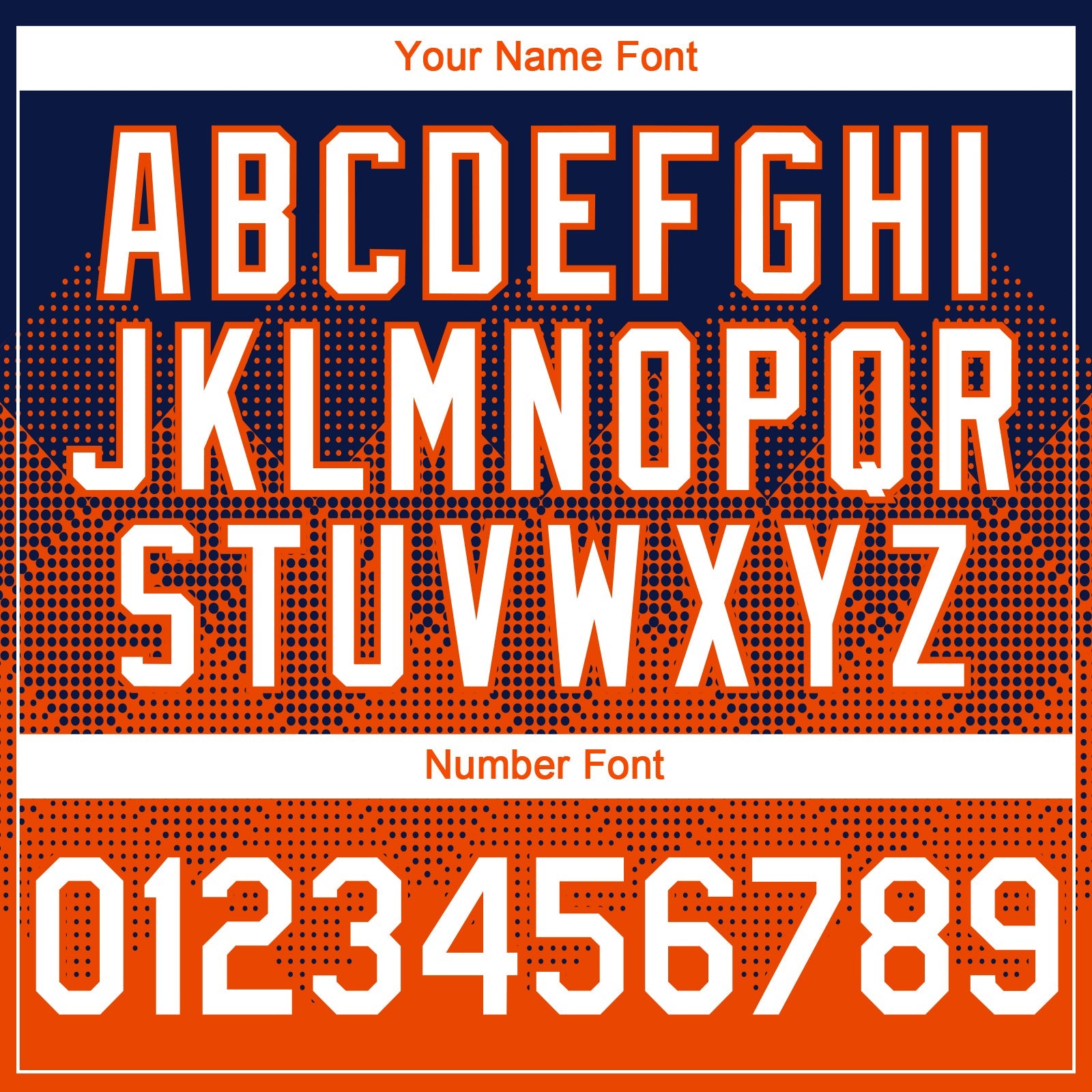 Custom Navy White-Orange 3D Gradient Square Shape Authentic Baseball Jersey view 5