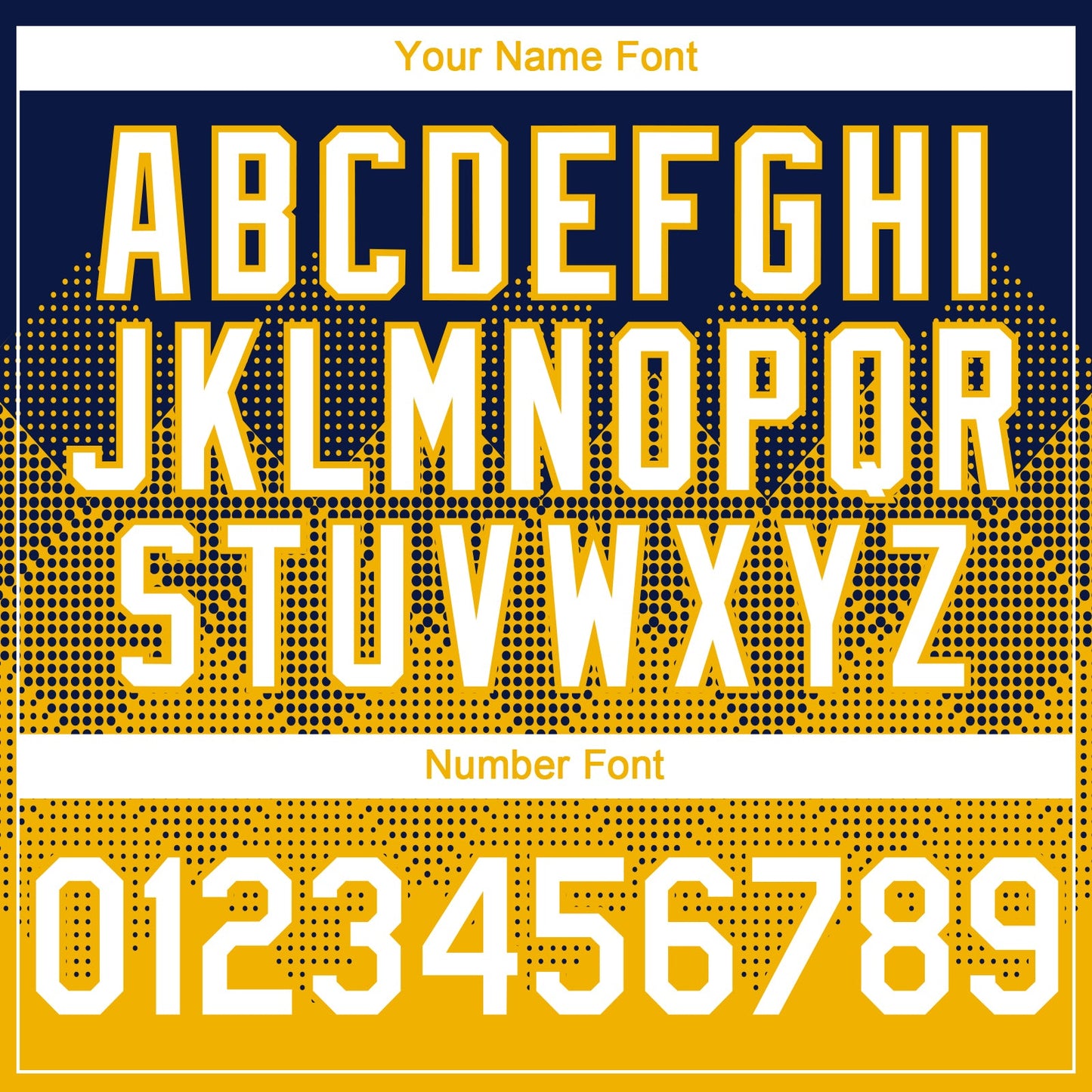 Custom Navy White-Gold 3D Gradient Square Shape Authentic Baseball Jersey view 5