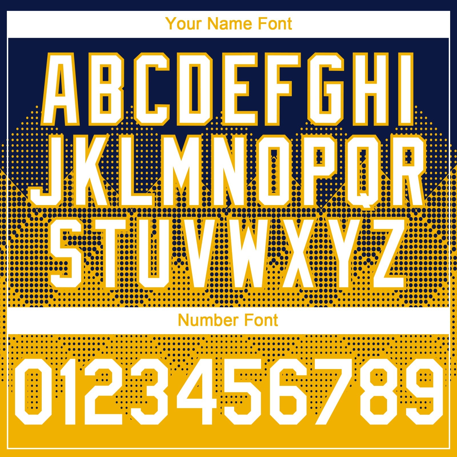Custom Navy White-Gold 3D Gradient Square Shape Authentic Baseball Jersey view 5