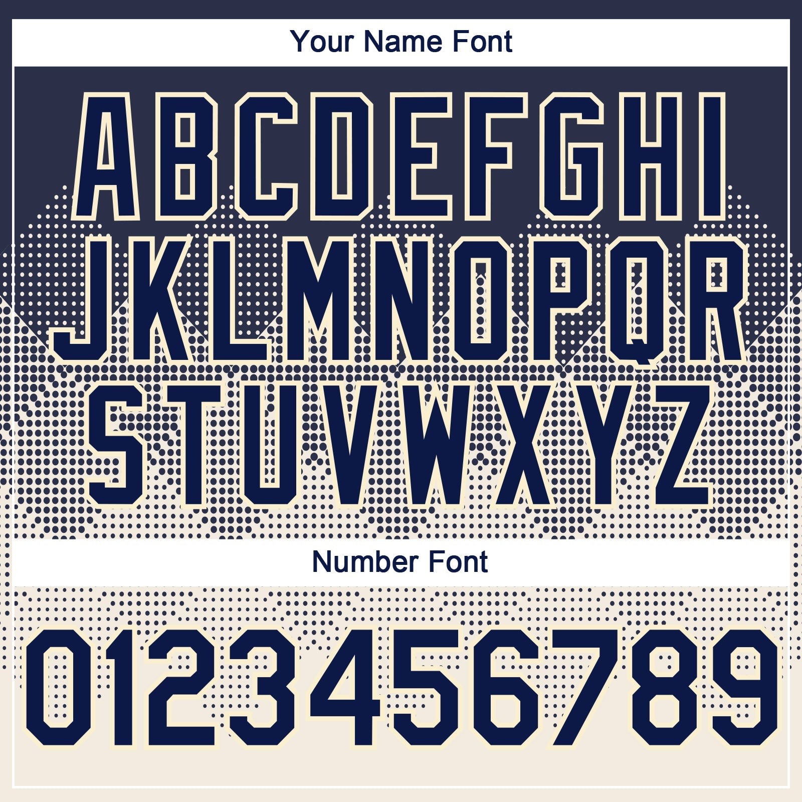 Custom Navy Cream 3D Gradient Square Shape Authentic Baseball Jersey view 5