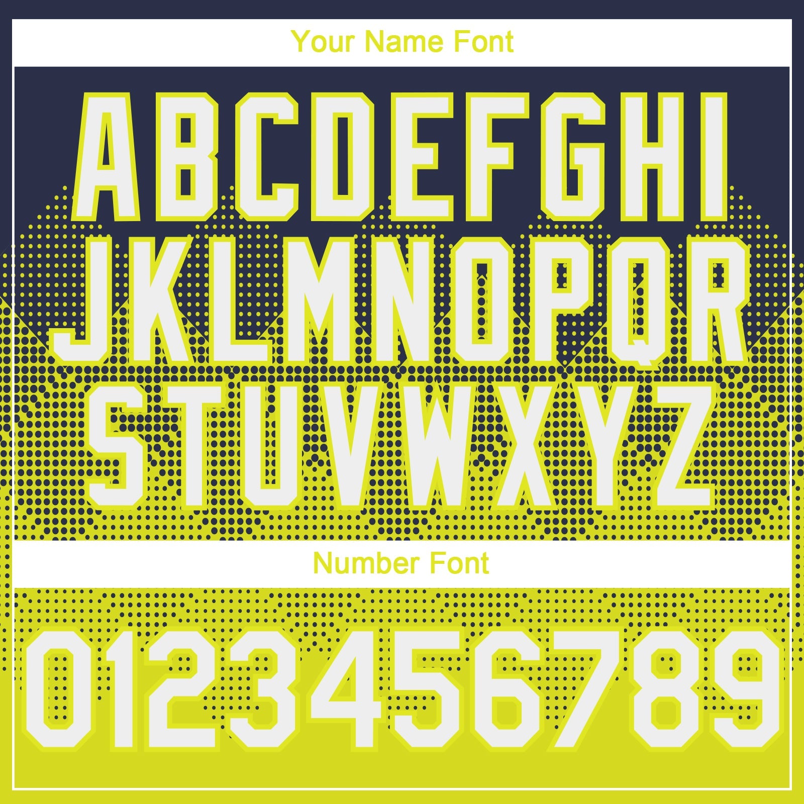 Custom Navy Neon Yellow 3D Gradient Square Shape Authentic Baseball Jersey view 5