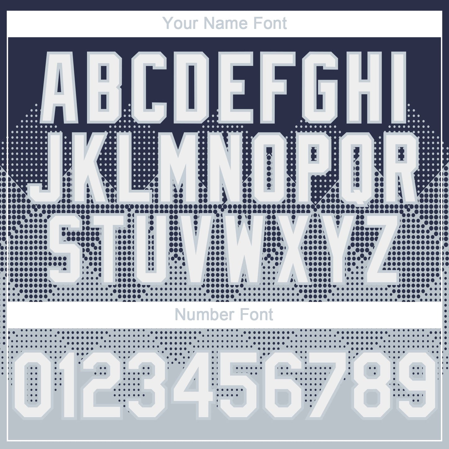 Custom Navy White-Silver 3D Gradient Square Shape Authentic Baseball Jersey view 5