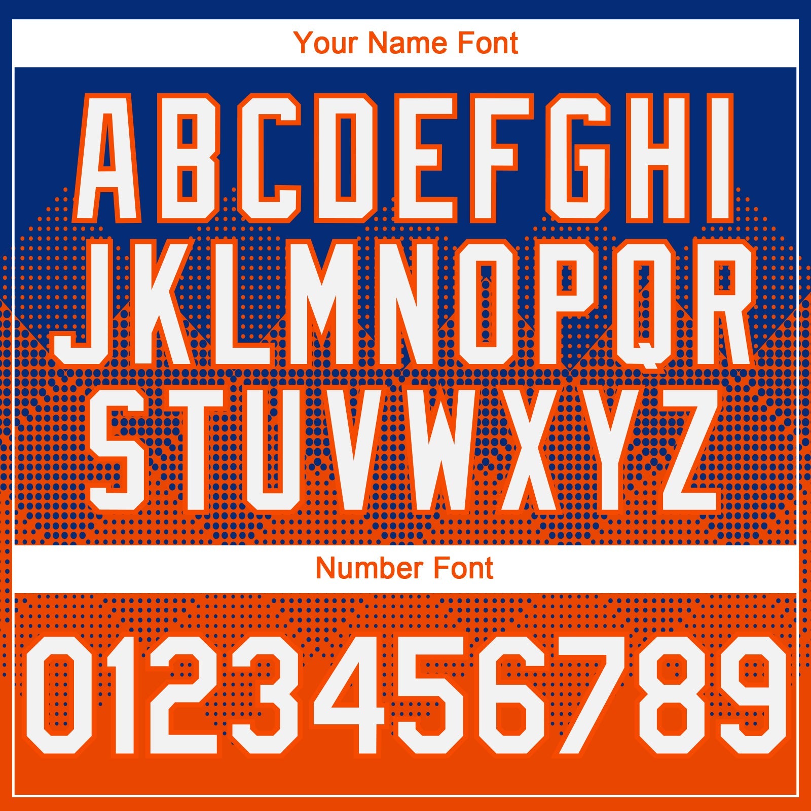 Custom Royal White-Orange 3D Gradient Square Shape Authentic Baseball Jersey view 5