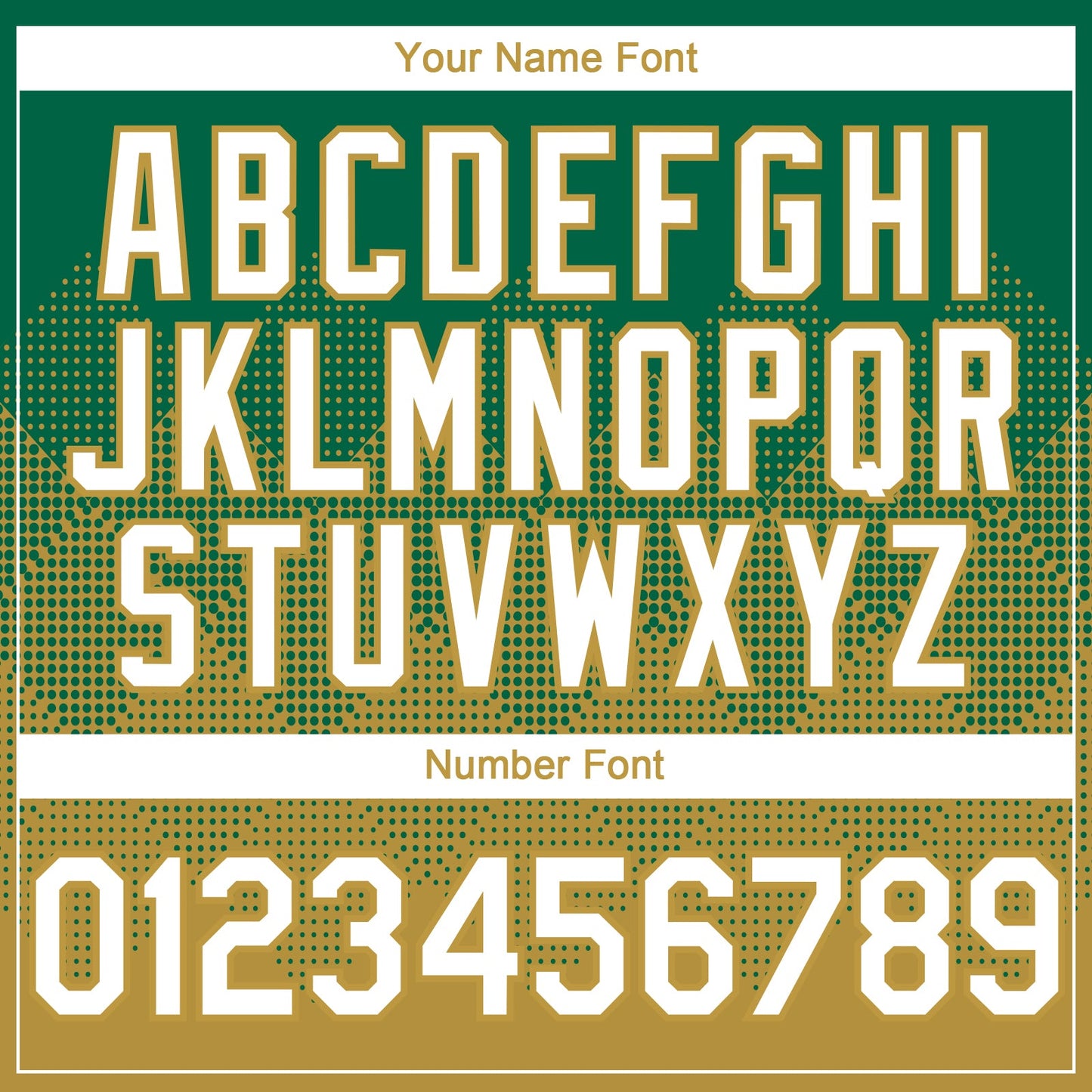 Custom Kelly Green White-Old Gold 3D Gradient Square Shape Authentic Baseball Jersey view 5