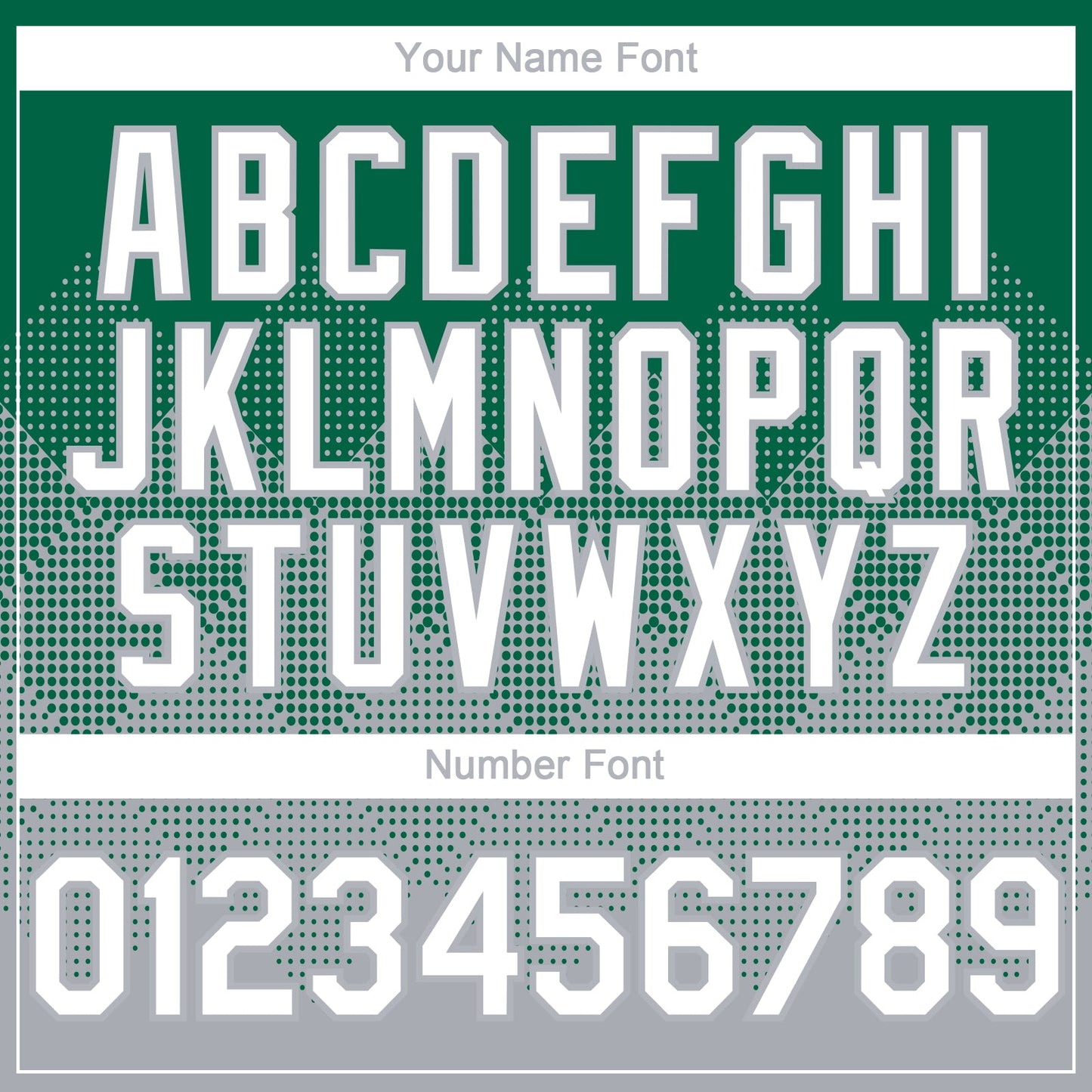 Custom Kelly Green White-Gray 3D Gradient Square Shape Authentic Baseball Jersey view 5