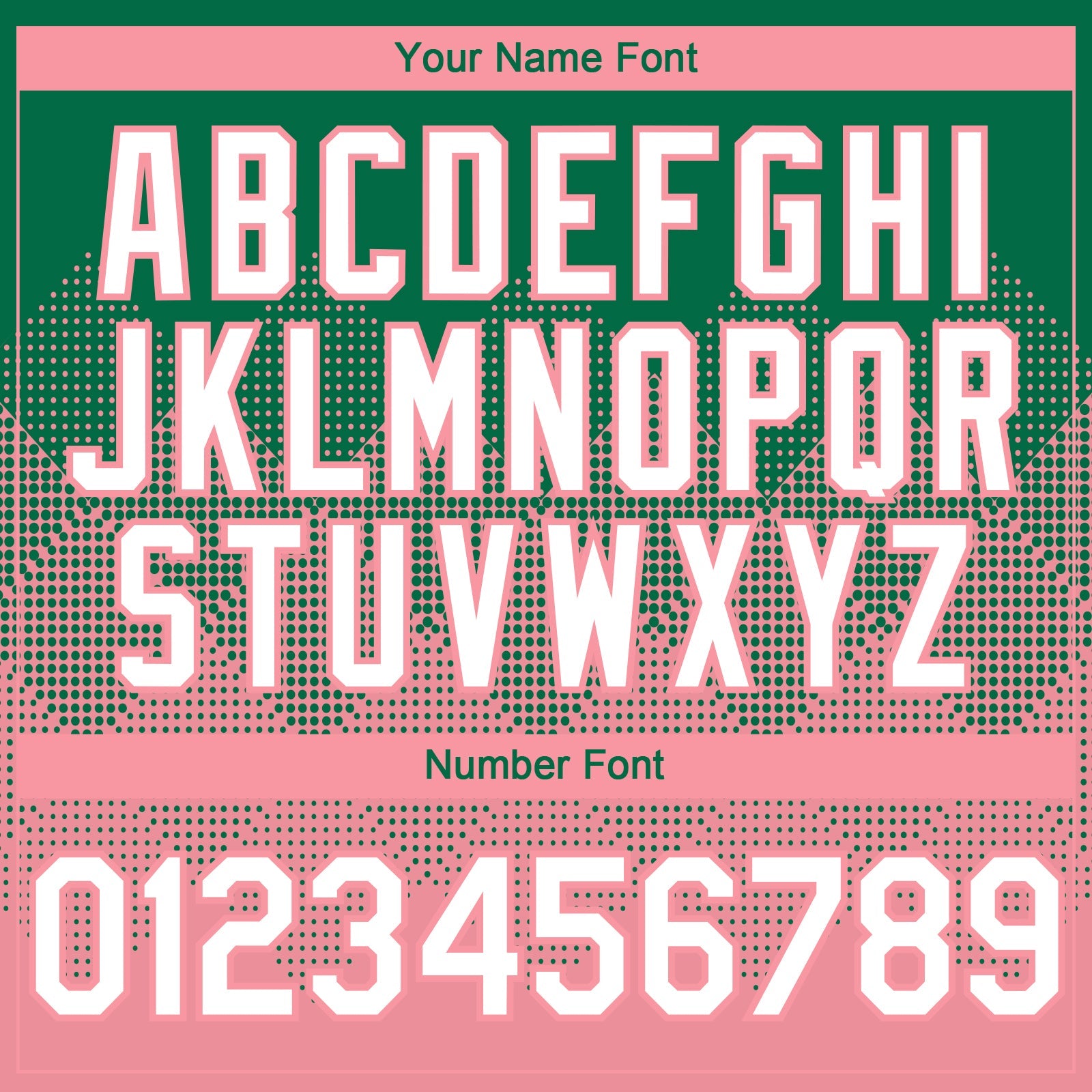 Custom Kelly Green White-Medium Pink 3D Gradient Square Shape Authentic Baseball Jersey view 5