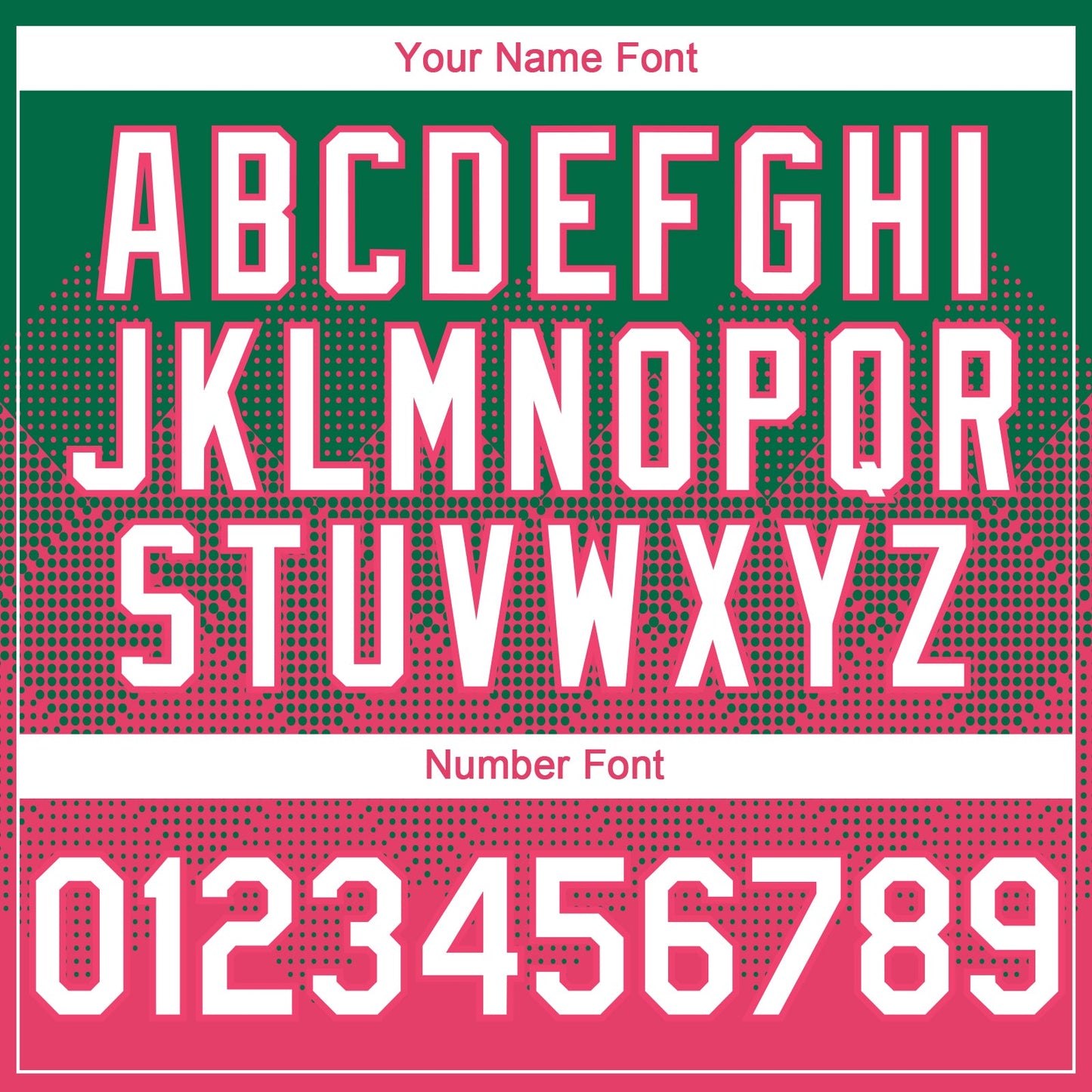 Custom Kelly Green White-Neon Pink 3D Gradient Square Shape Authentic Baseball Jersey view 5