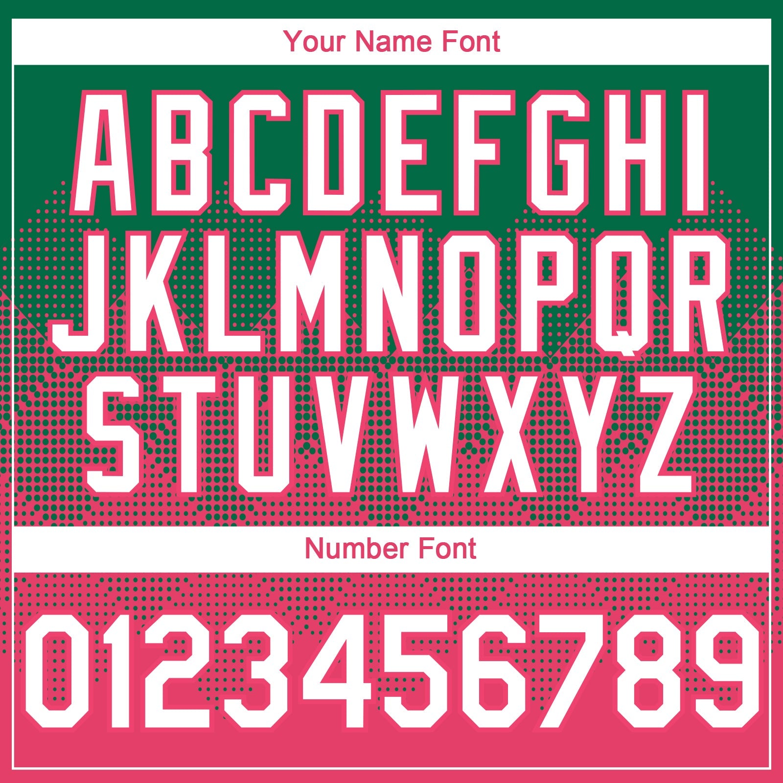 Custom Kelly Green White-Neon Pink 3D Gradient Square Shape Authentic Baseball Jersey view 5