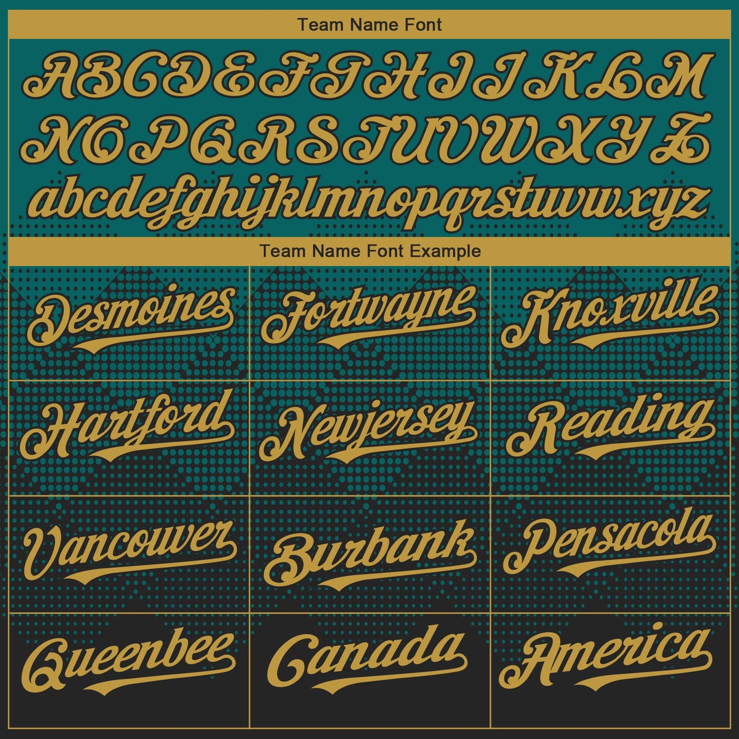 Custom Teal Old Gold-Black 3D Gradient Square Shape Authentic Baseball Jersey view 4