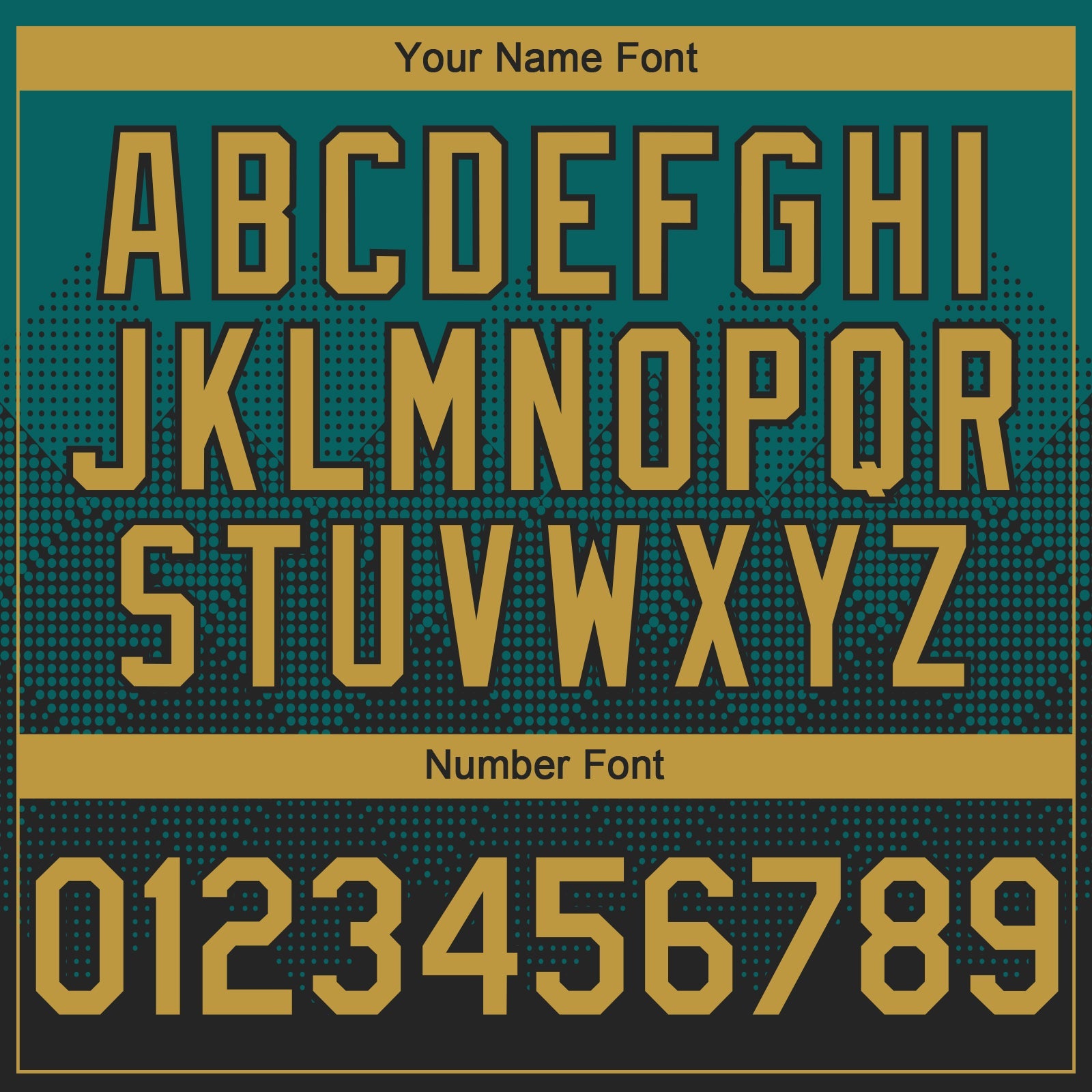 Custom Teal Old Gold-Black 3D Gradient Square Shape Authentic Baseball Jersey view 5