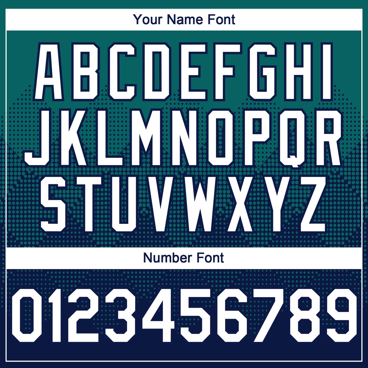 Custom Teal White-Navy 3D Gradient Square Shape Authentic Baseball Jersey view 5