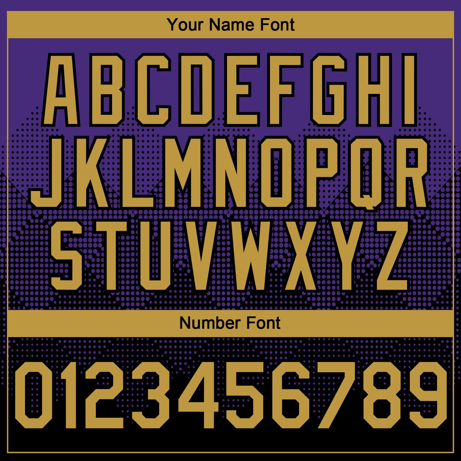 Custom Purple Old Gold-Black 3D Gradient Square Shape Authentic Baseball Jersey view 5