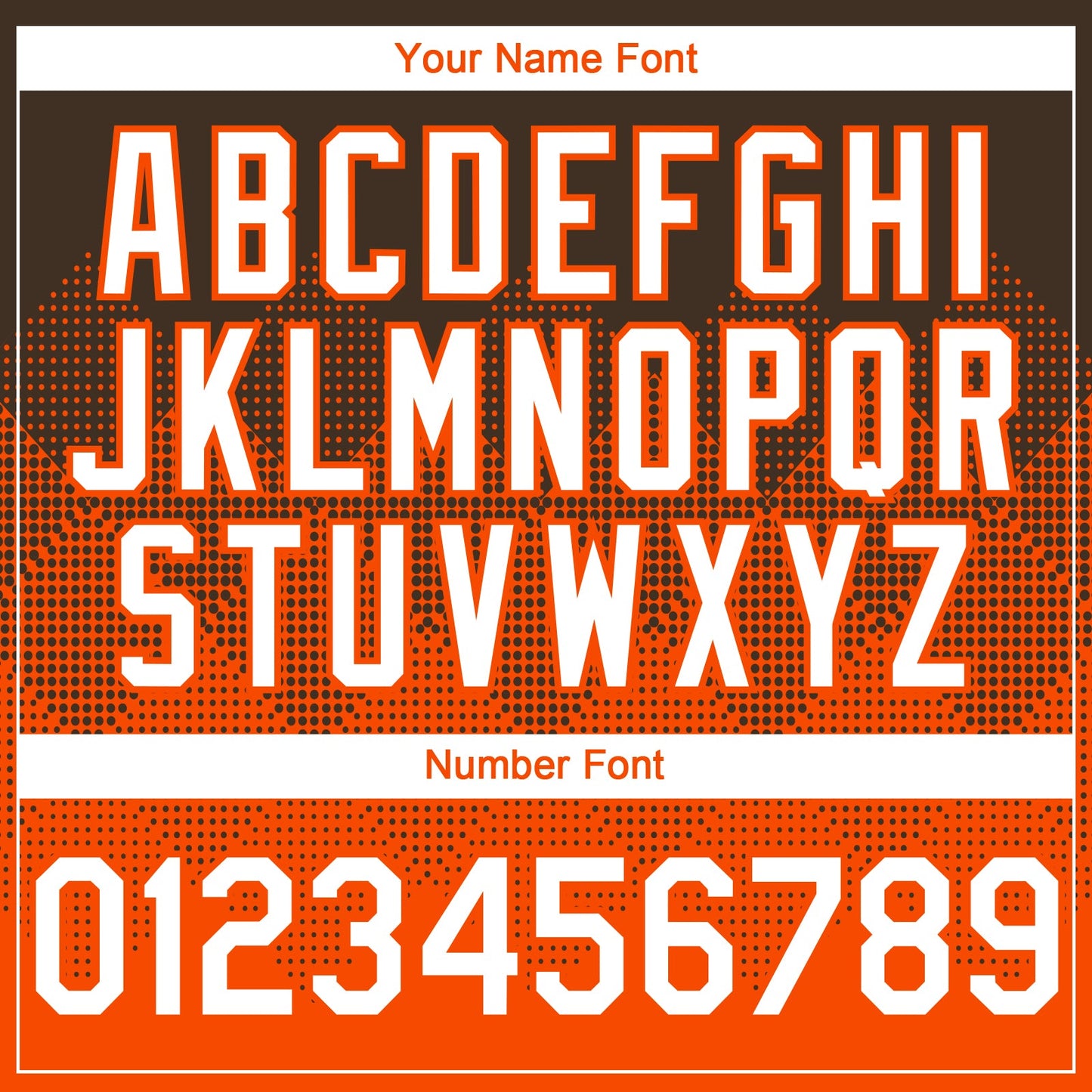 Custom Brown White-Orange 3D Gradient Square Shape Authentic Baseball Jersey view 5