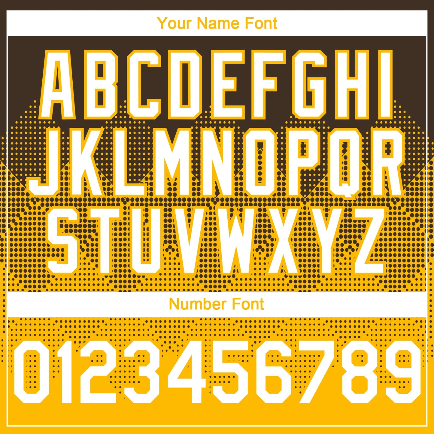 Custom Brown White-Gold 3D Gradient Square Shape Authentic Baseball Jersey view 5