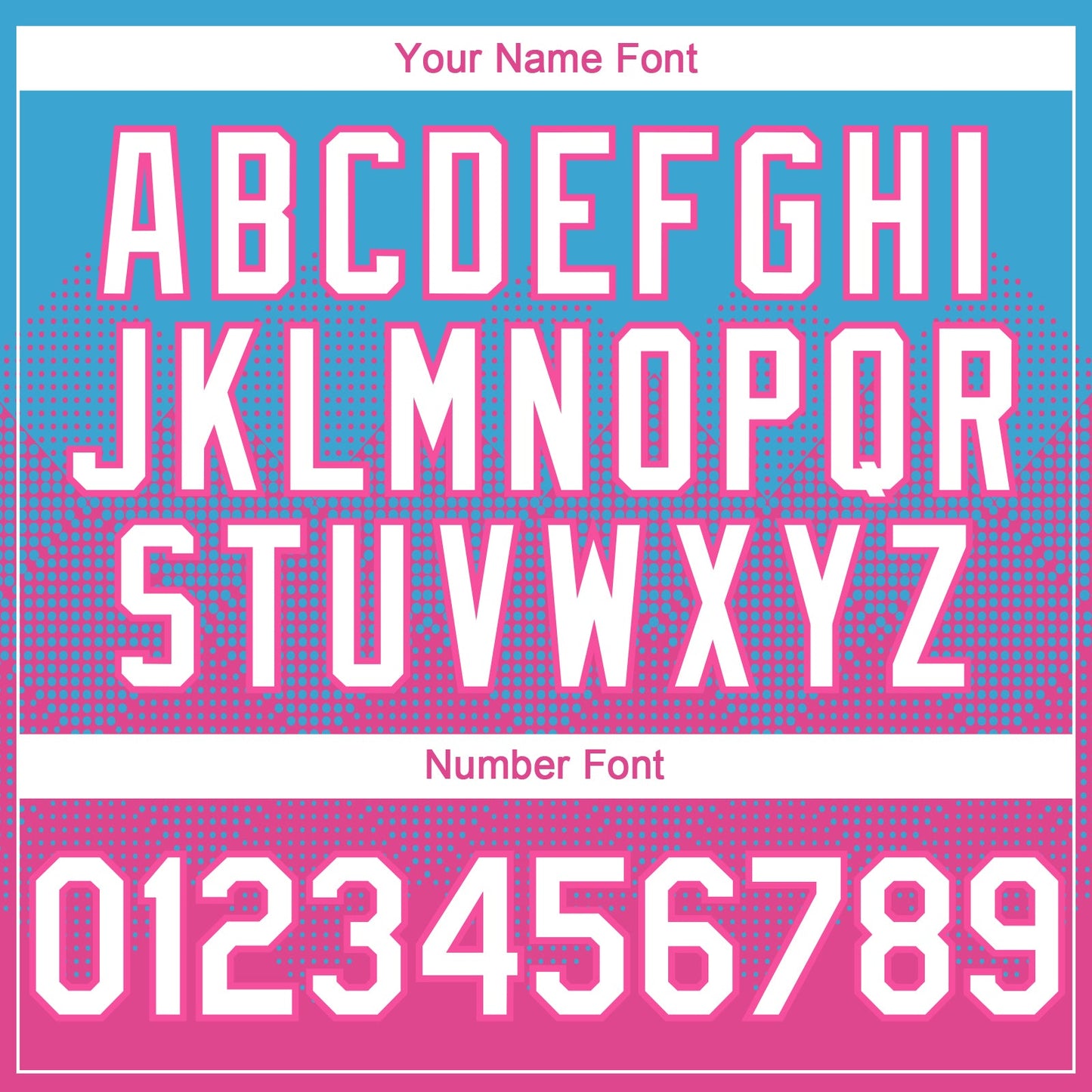 Custom Sky Blue White-Pink 3D Gradient Square Shape Authentic Baseball Jersey view 5