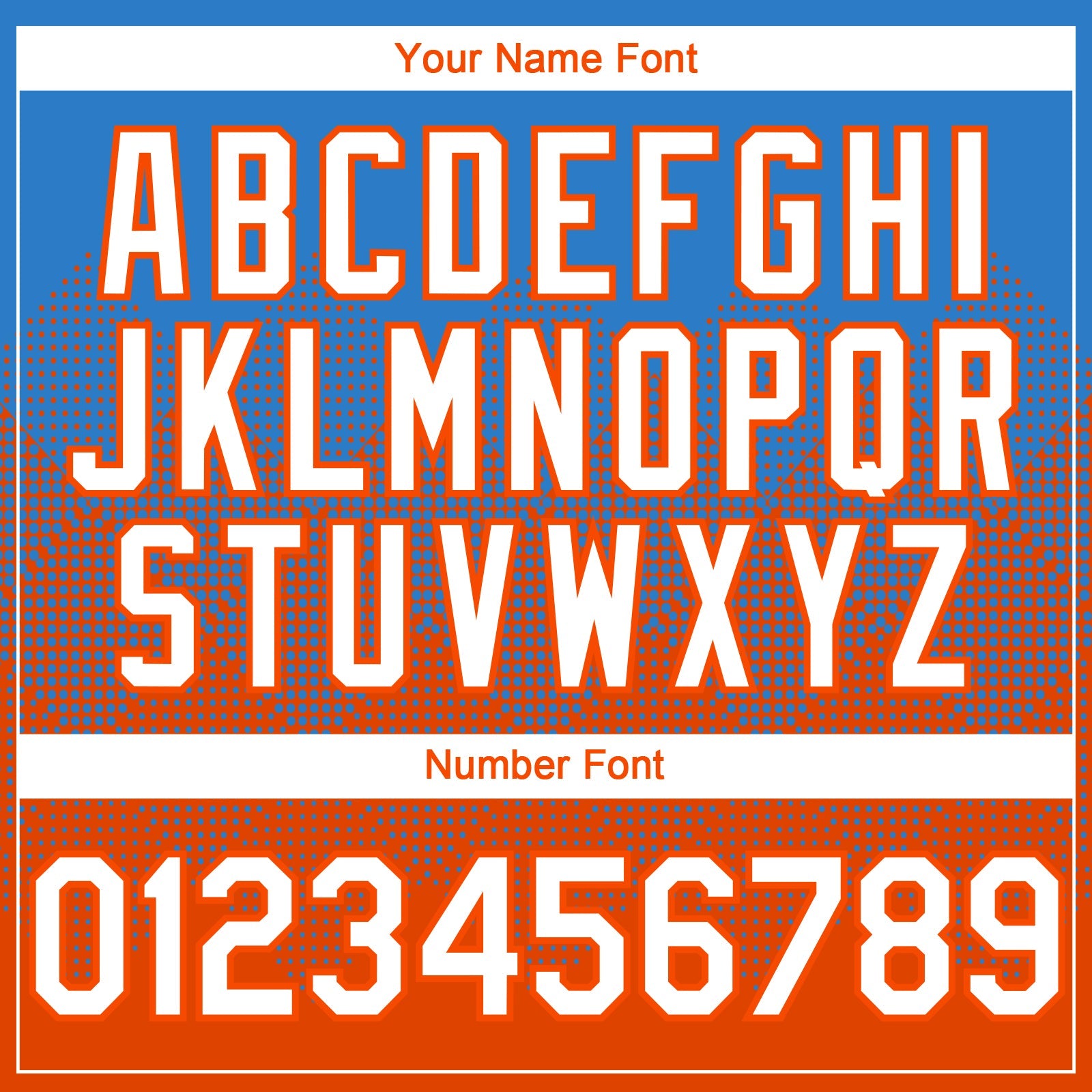 Custom Electric Blue White-Orange 3D Gradient Square Shape Authentic Baseball Jersey view 5