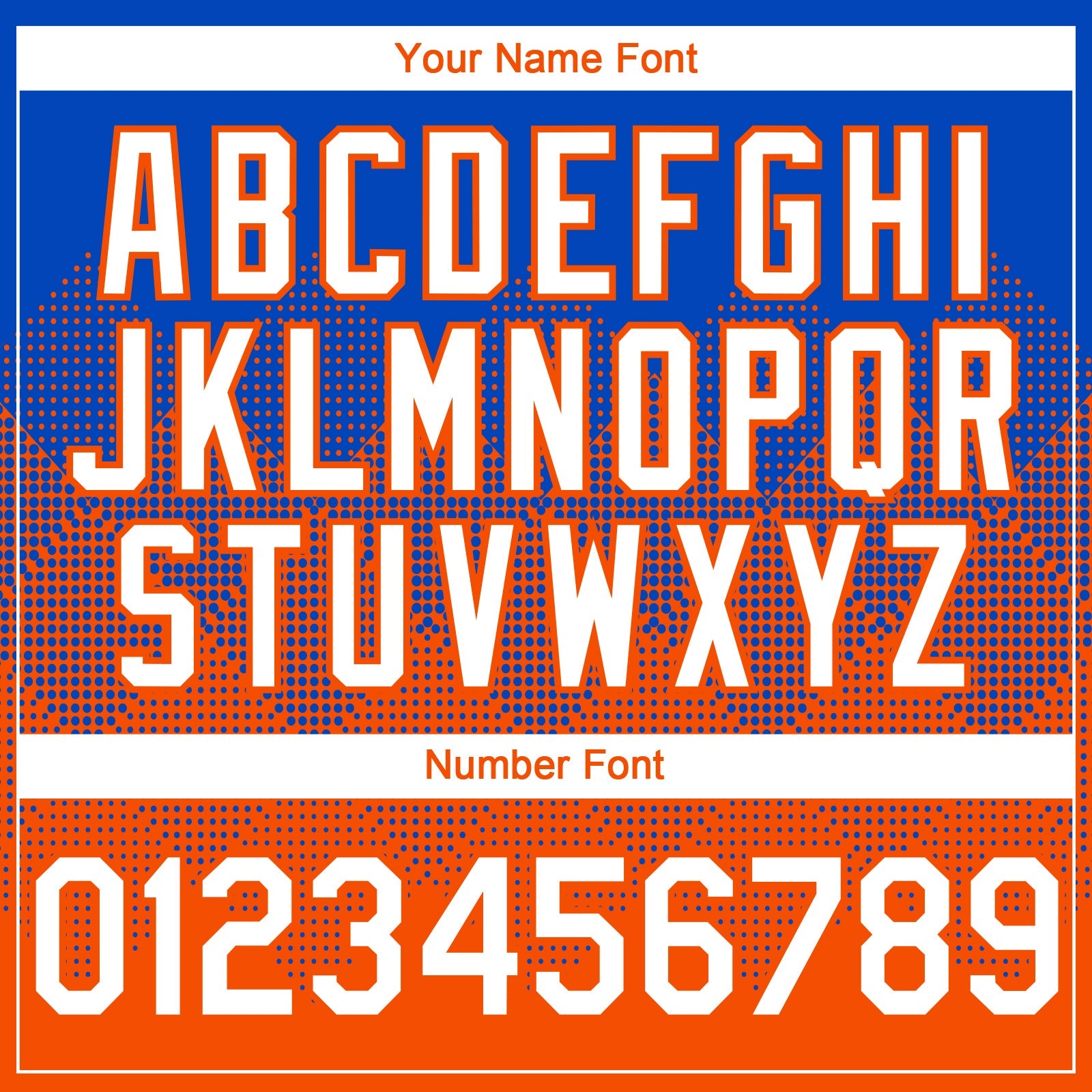 Custom Thunder Blue White-Orange 3D Gradient Square Shape Authentic Baseball Jersey view 5