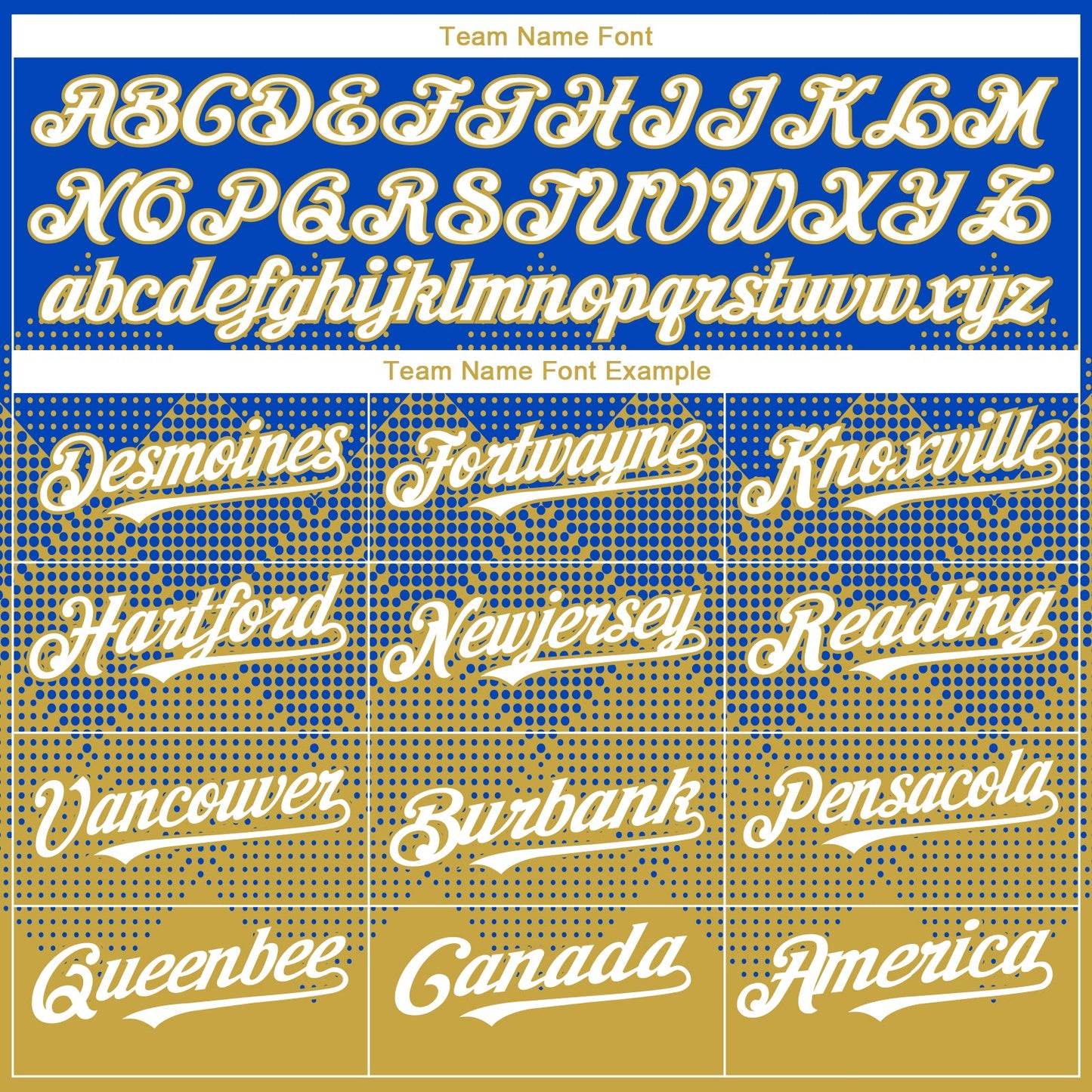 Custom Thunder Blue White-Old Gold 3D Gradient Square Shape Authentic Baseball Jersey view 4