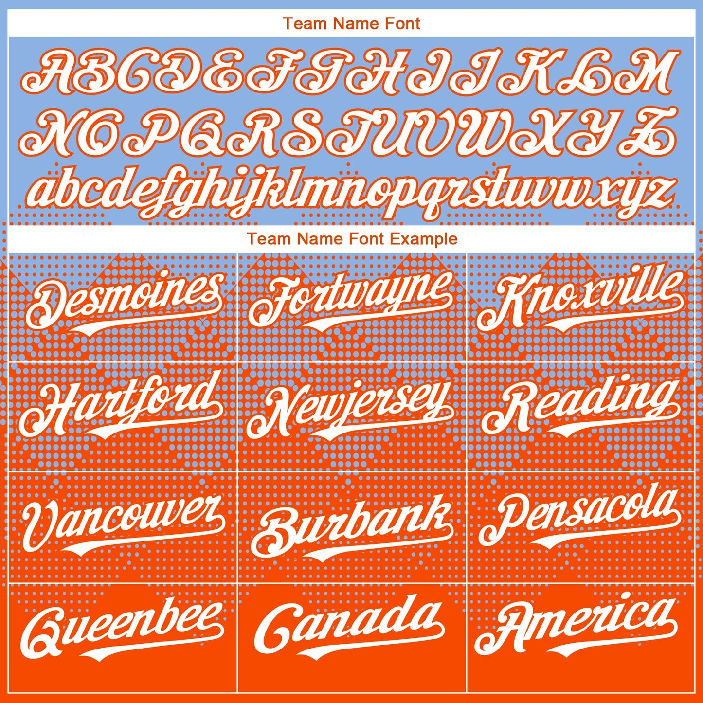Custom Light Blue White-Orange 3D Gradient Square Shape Authentic Baseball Jersey view 4