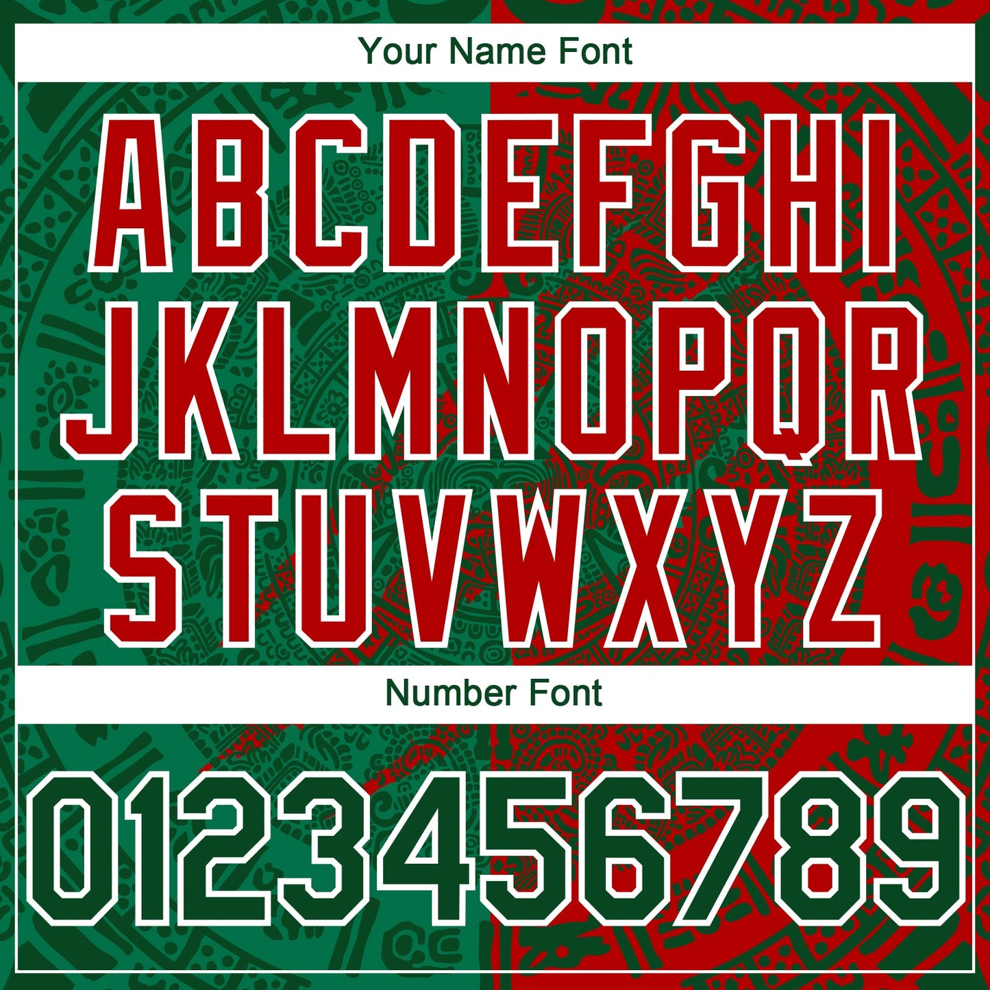 Custom Red Green Kelly Green-White 3D Mexico Scratch Authentic Baseball Jersey view 5
