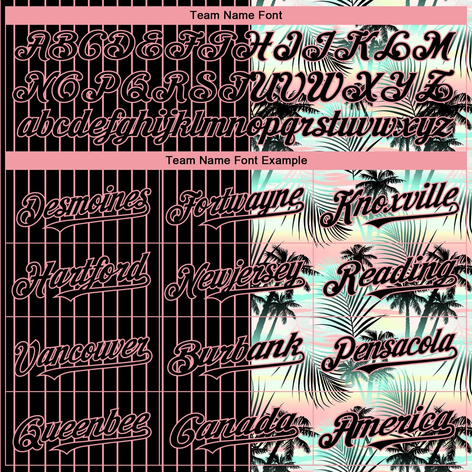 Custom Black Medium Pink 3D Pattern Design Pinstripe Tropical Palm Leaves Authentic Baseball Jersey view 4