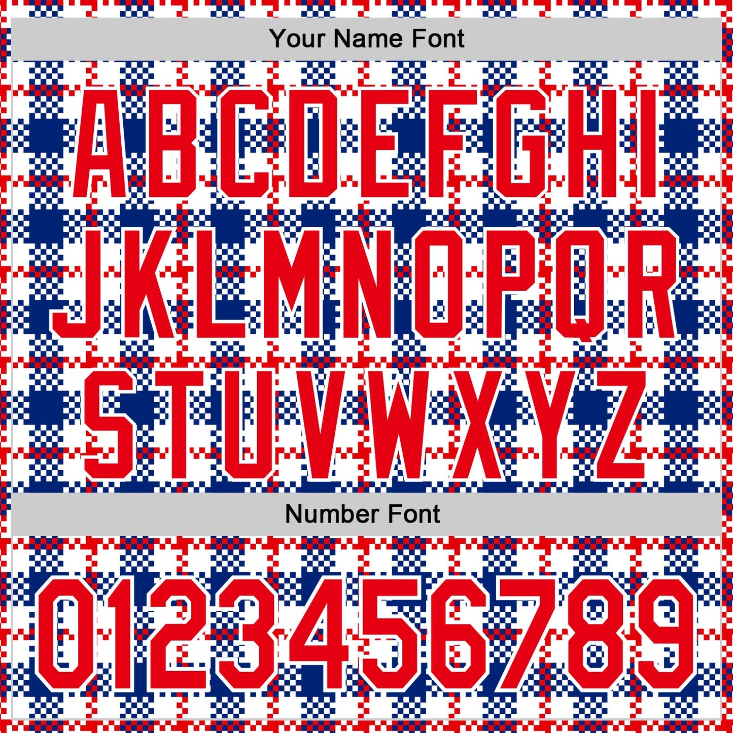 Custom White Fire Red-Royal 3D Pattern Design Patriotic American Symbol Plaid Authentic Baseball Jersey view 5