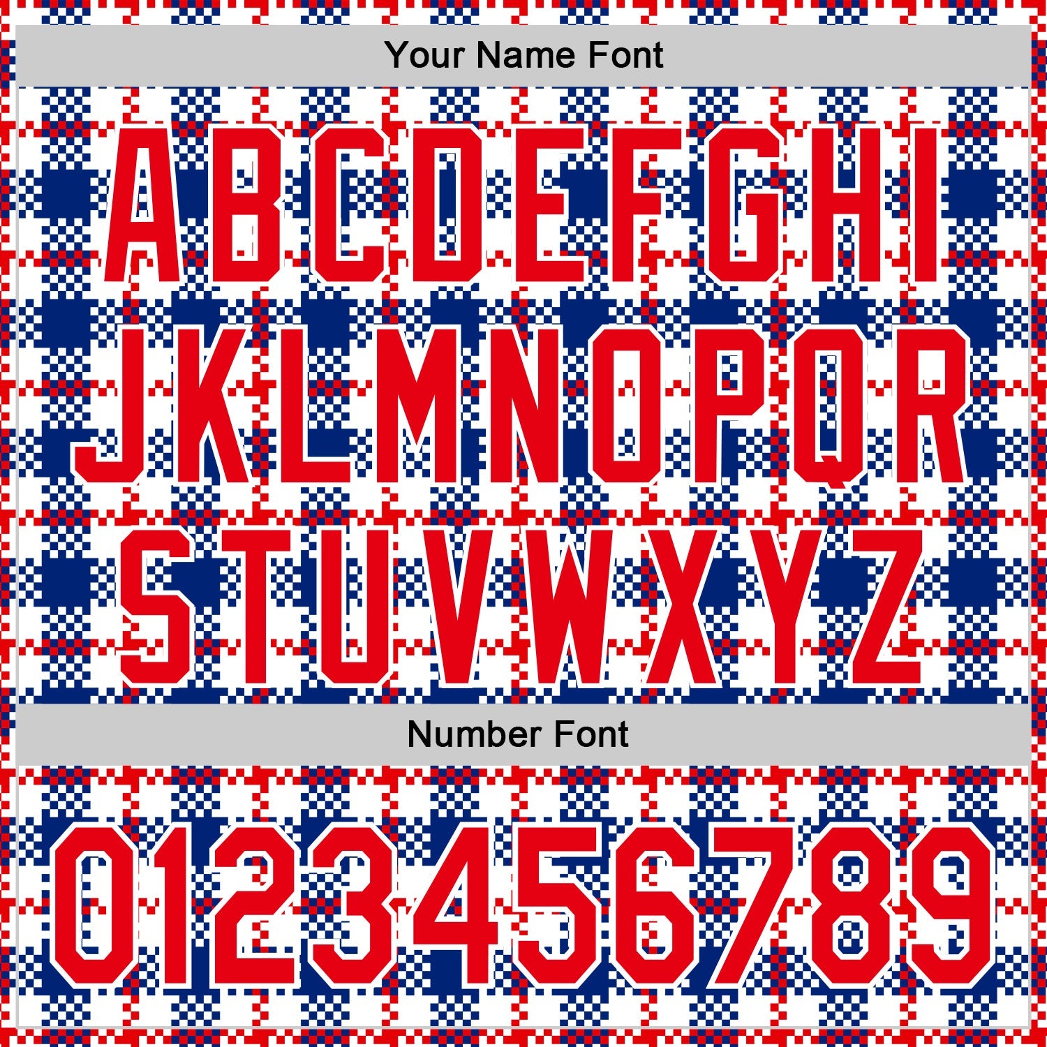 Custom White Fire Red-Royal 3D Pattern Design Patriotic American Symbol Plaid Authentic Baseball Jersey view 5