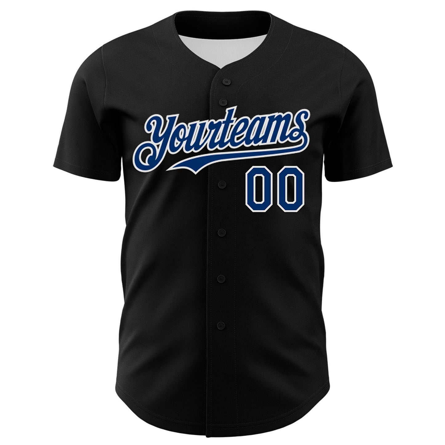 Custom Black US Navy Blue-White 3D Patriotic American Flag And Muscle Car Authentic Baseball Jersey view 2