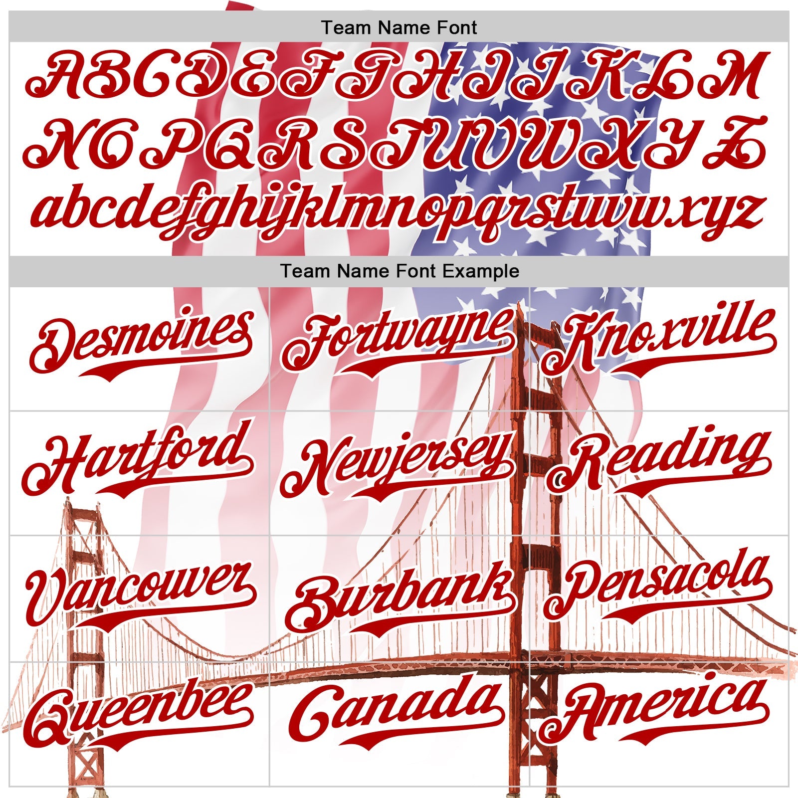 Custom White Royal-Red 3D Patriotic American Flag And Golden Gate Bridge Authentic Baseball Jersey view 4