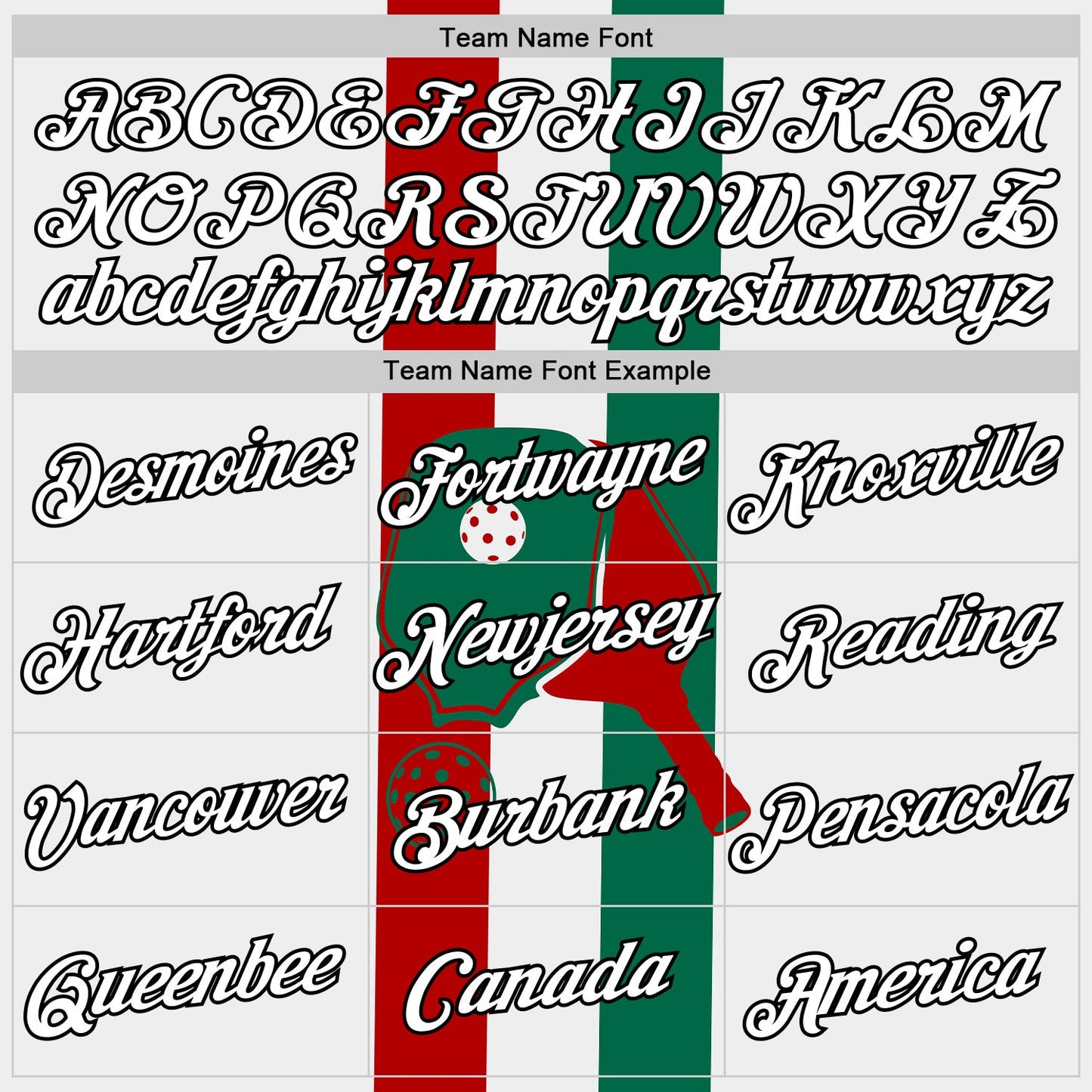 Custom Red White Green-Black 3D Pickleball Paddles Balls Performance T-Shirt view 3