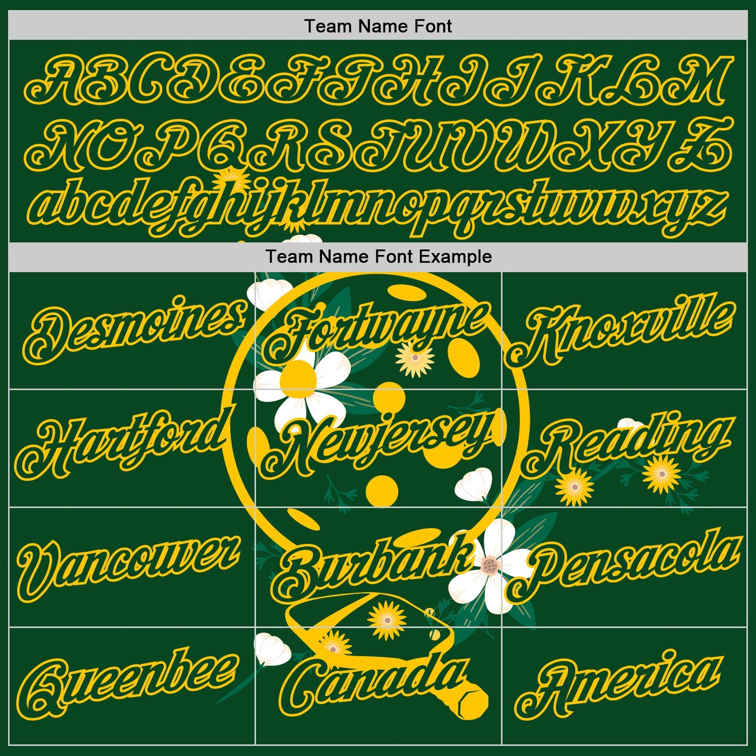 Custom Green Yellow 3D Pickleball Paddles Balls Floral Performance T-Shirt view 3