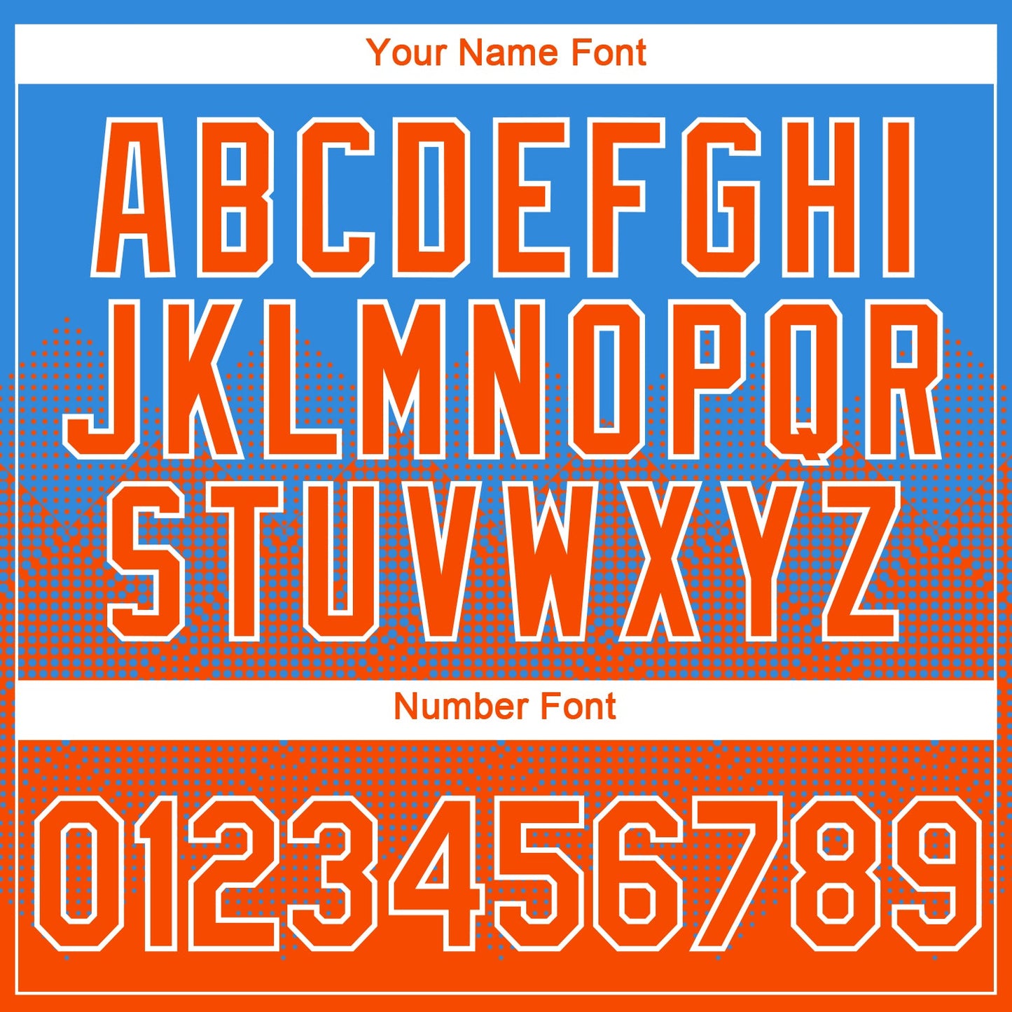 Custom Powder Blue Orange-White 3D Pattern Design Gradient Square Shapes Performance T-Shirt view 4