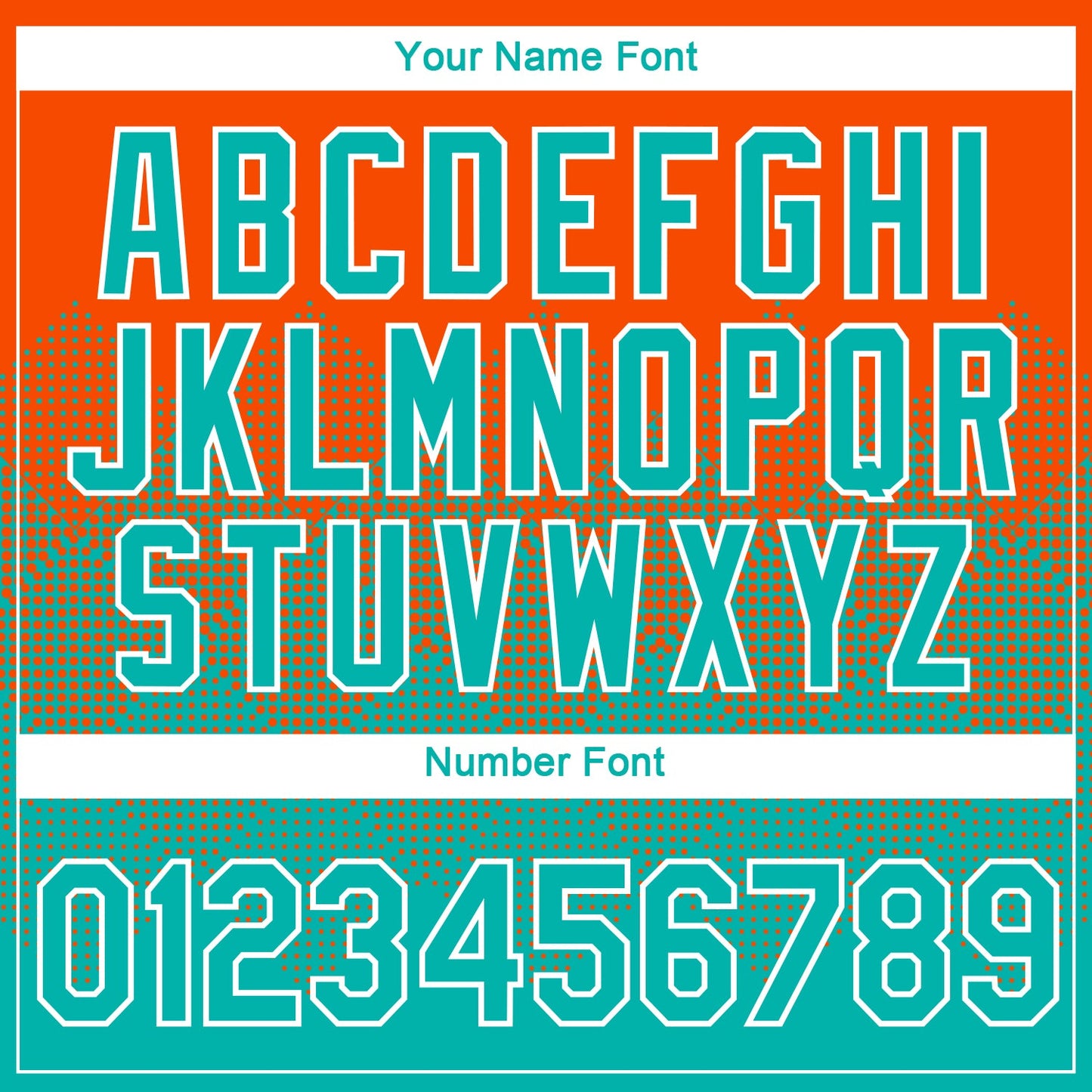 Custom Orange Aqua-White 3D Pattern Design Gradient Square Shapes Performance T-Shirt view 4