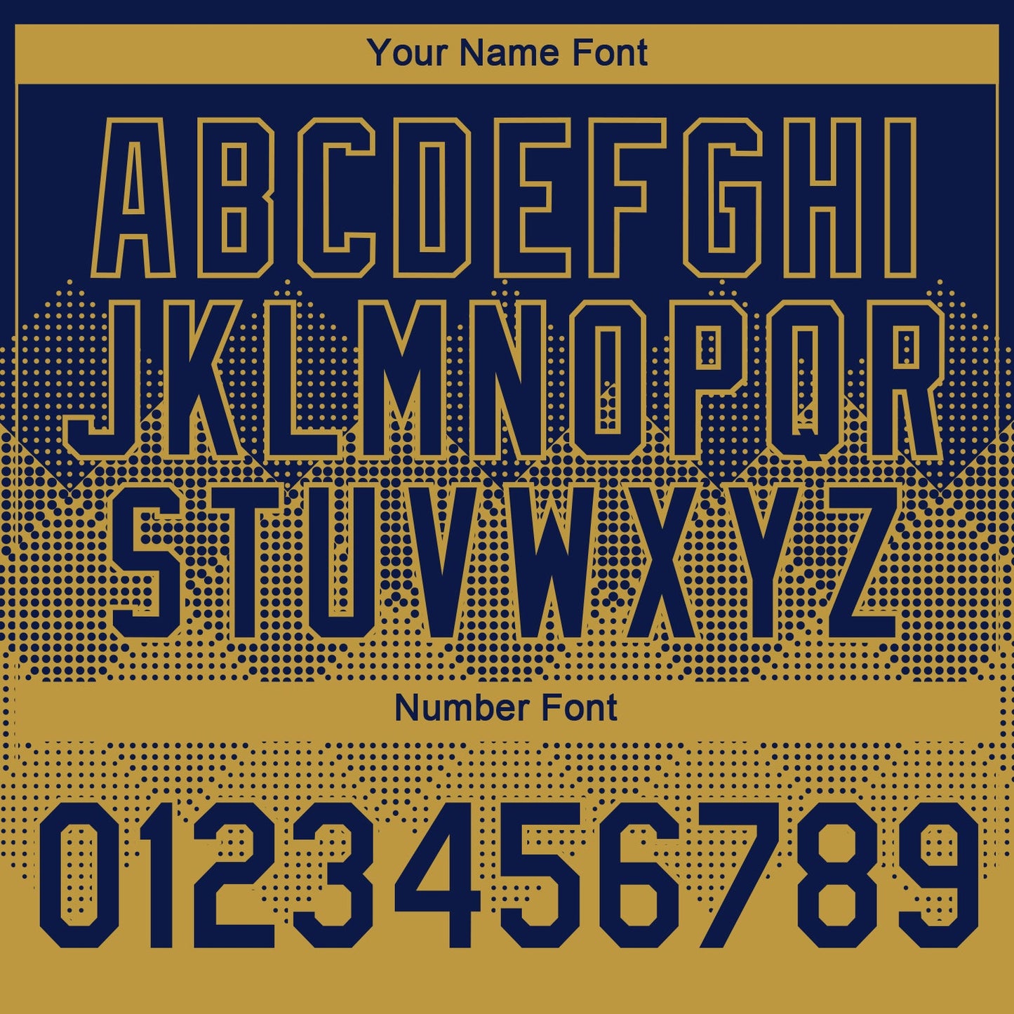 Custom Navy Old Gold 3D Pattern Design Gradient Square Shapes Performance T-Shirt view 4