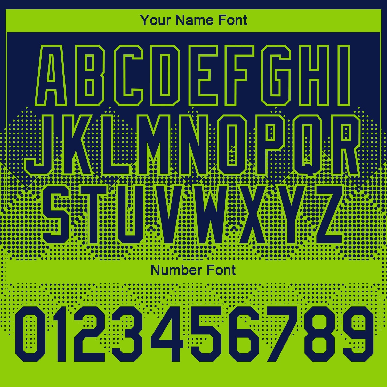 Custom Navy Neon Green 3D Pattern Design Gradient Square Shapes Performance T-Shirt view 4
