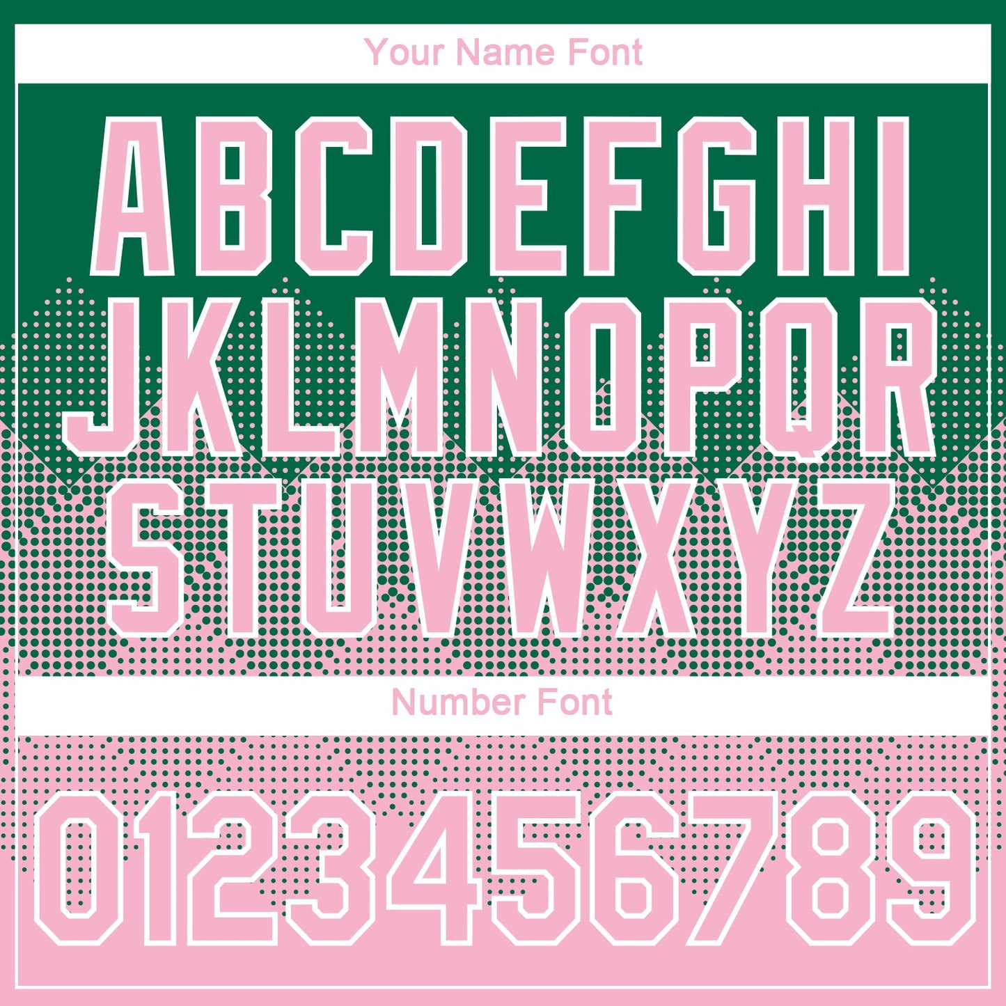 Custom Kelly Green Light Pink-White 3D Pattern Design Gradient Square Shapes Performance T-Shirt view 4