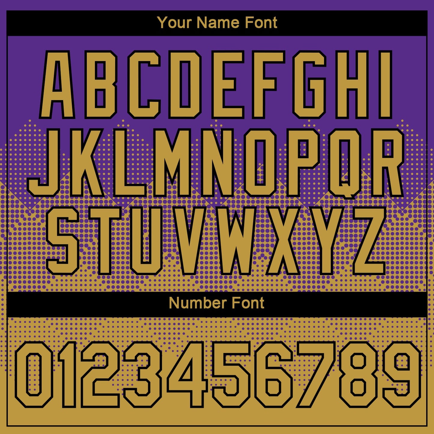 Custom Purple Old Gold-Black 3D Pattern Design Gradient Square Shapes Performance T-Shirt view 4