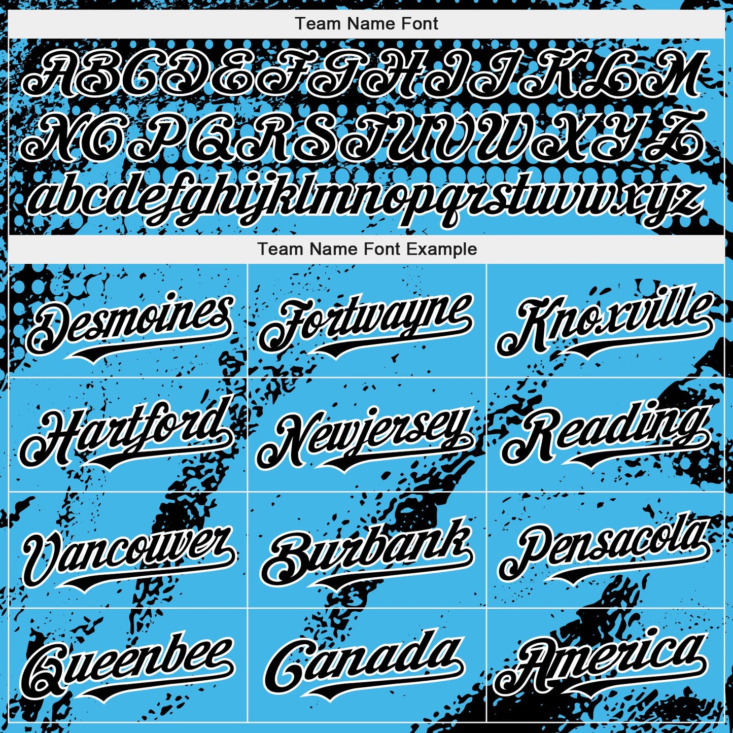 Custom Black Sky Blue-White Splash Grunge Fragment Authentic Baseball Jersey view 4