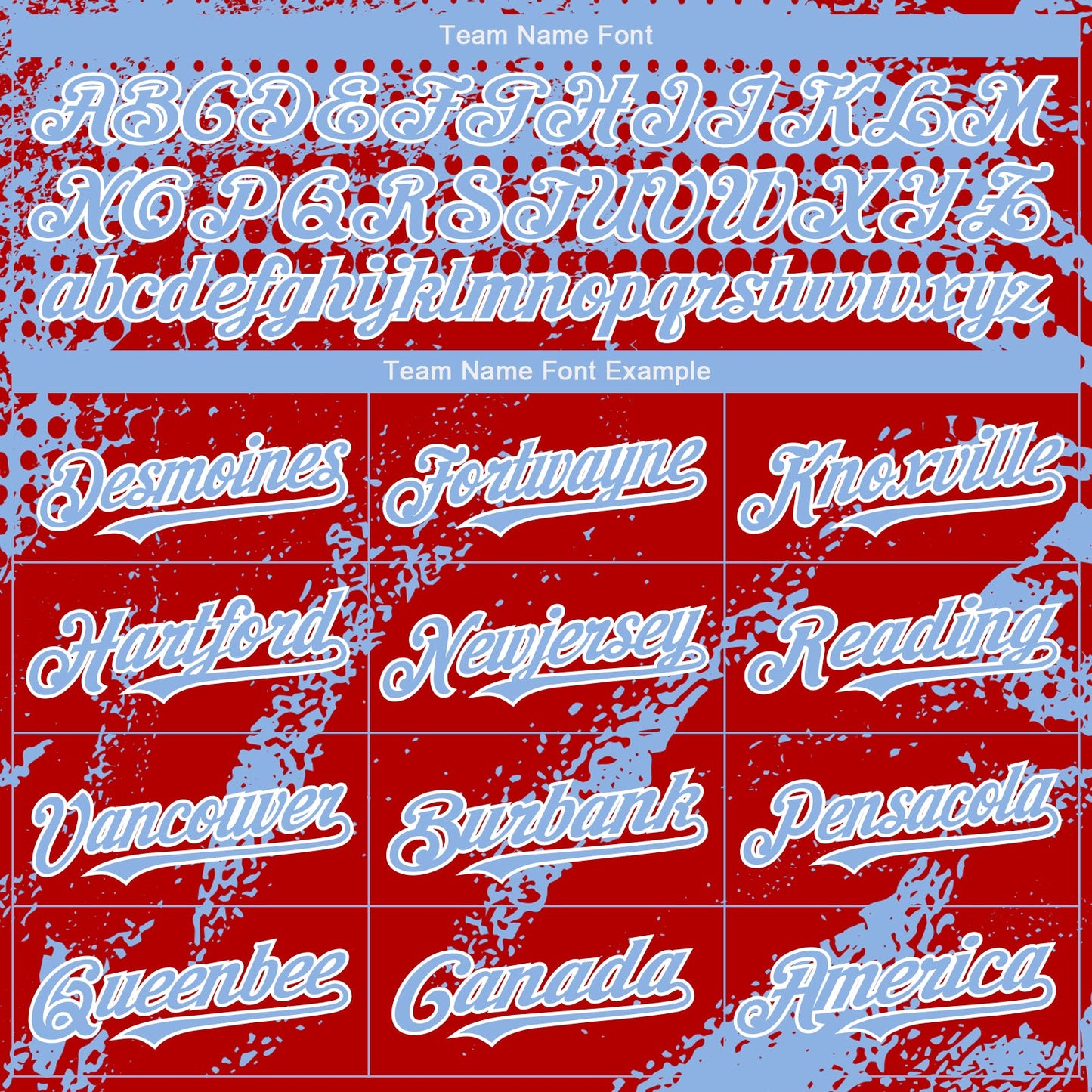Custom Light Blue Red-White Splash Grunge Fragment Authentic Baseball Jersey view 4
