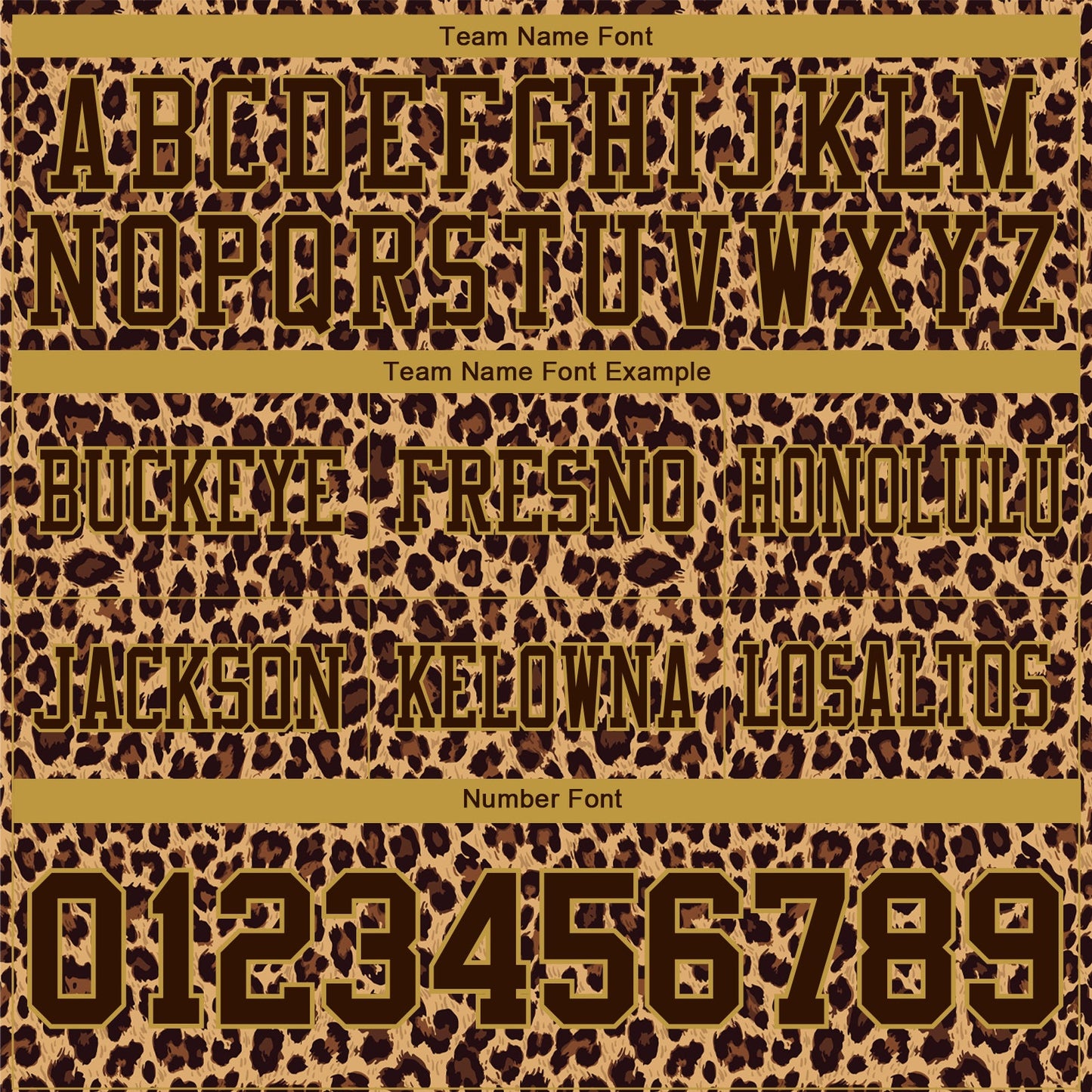 Custom Brown Old Gold 3D Pattern Leopard Print Authentic Football Jersey view 4