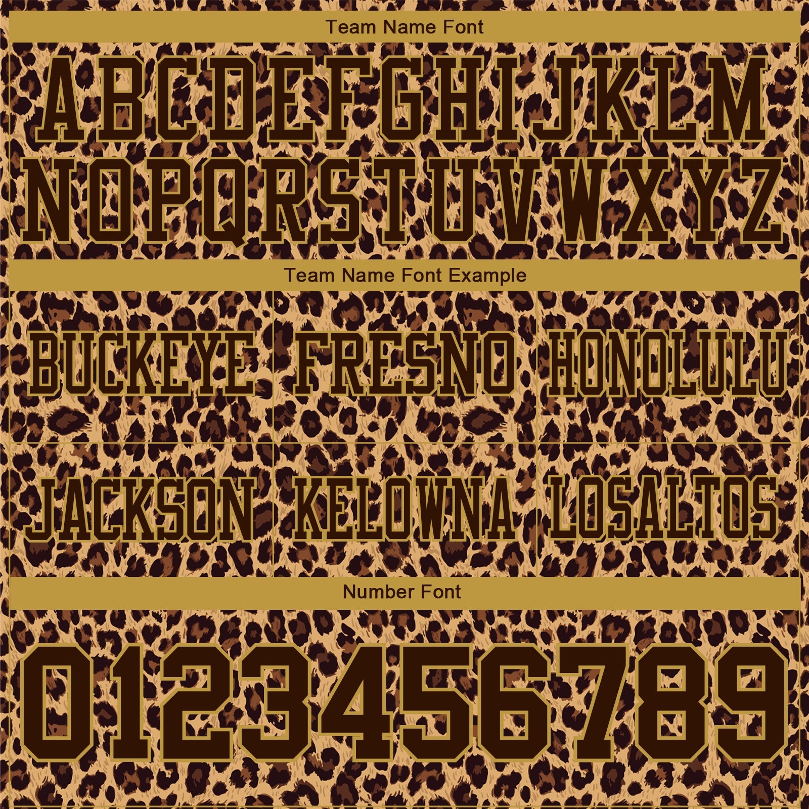 Custom Brown Old Gold 3D Pattern Leopard Print Authentic Football Jersey view 4