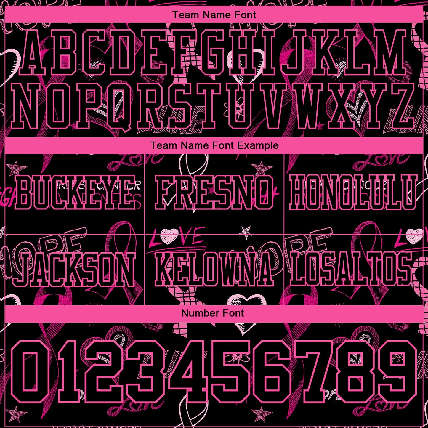 Custom Black Pink 3D Pattern Pink Ribbon Breast Cancer Awareness Month Women Health Care Support Authentic Football Jersey view 4