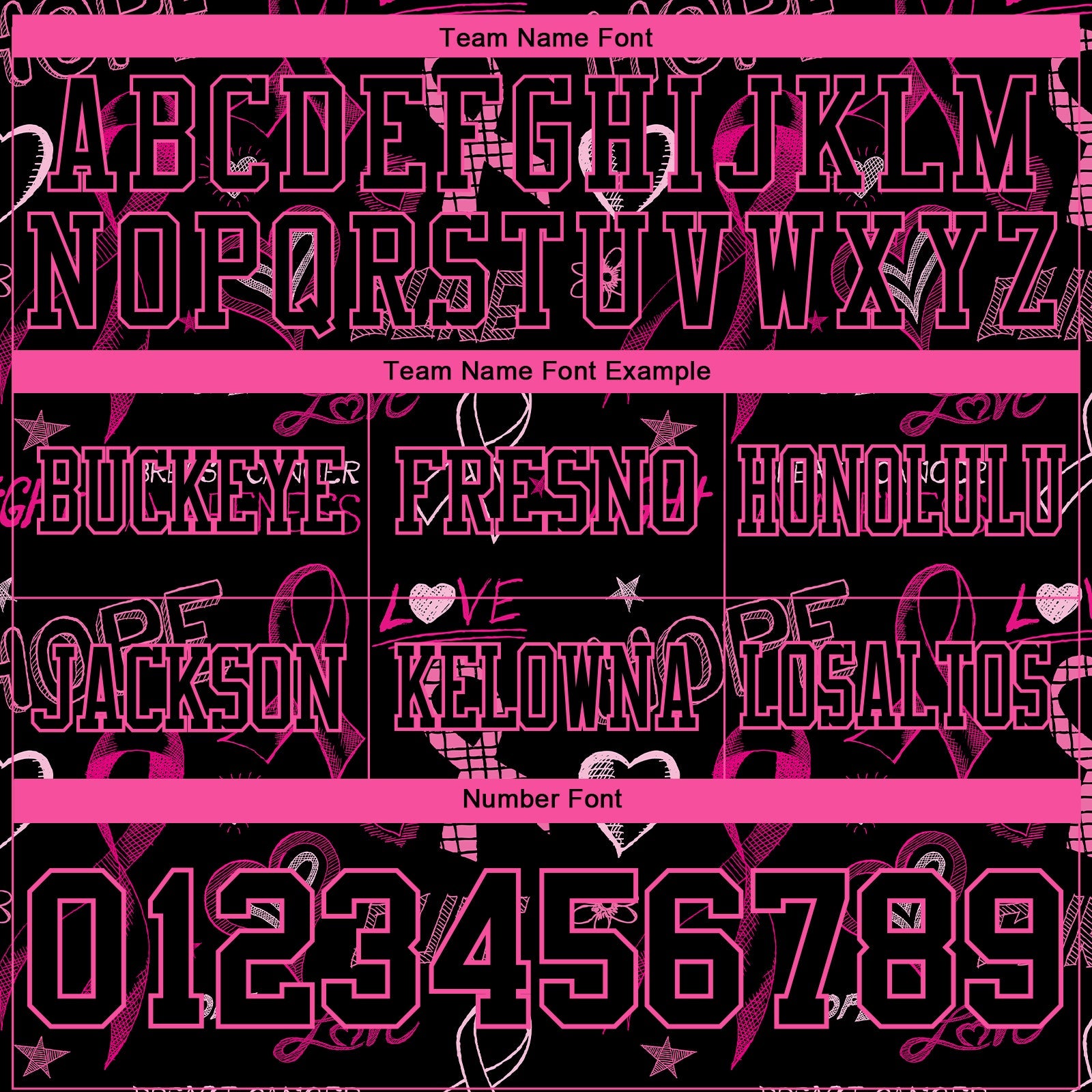 Custom Black Pink 3D Pattern Pink Ribbon Breast Cancer Awareness Month Women Health Care Support Authentic Football Jersey view 4