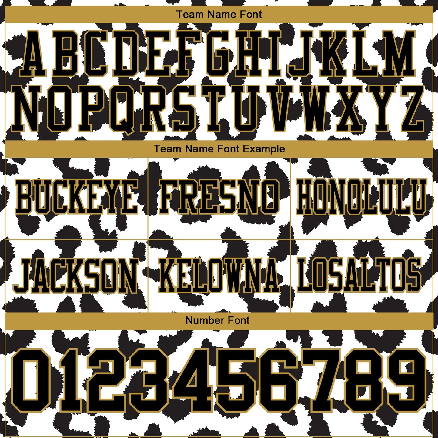 Custom White Black-Old Gold 3D Pattern Leopard Print Authentic Football Jersey view 4