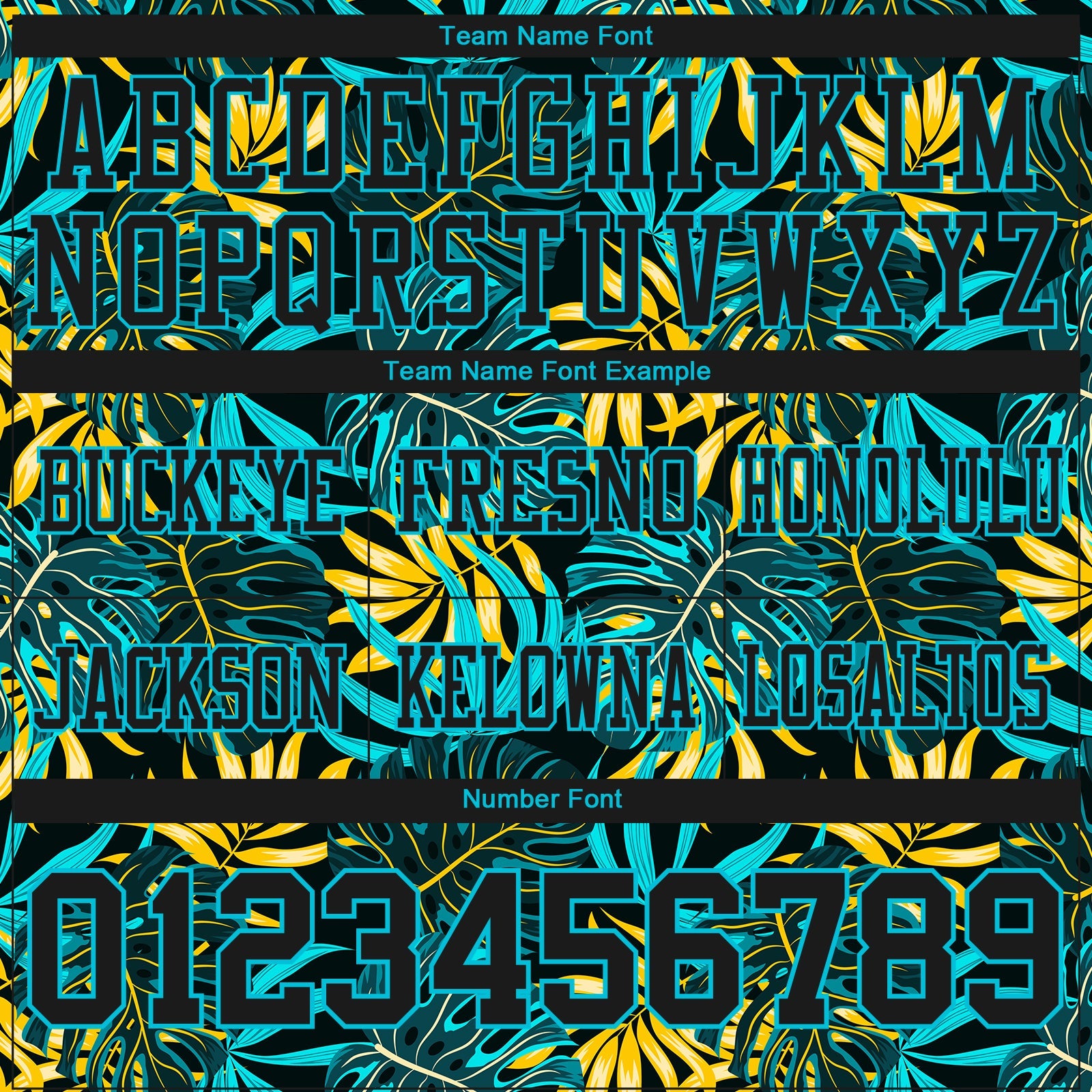 Custom Black Lakes Blue 3D Pattern Beach Tropical Hawaii Palm Leaves Authentic Football Jersey view 4