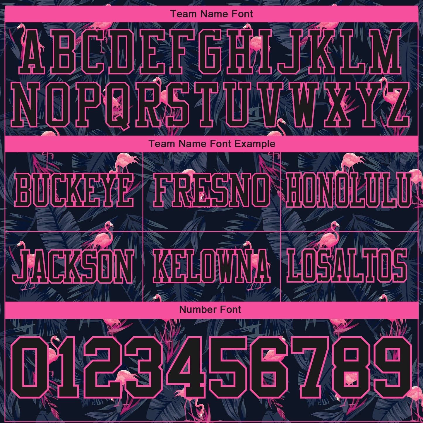 Custom Black Pink 3D Pattern Flamingo Authentic Football Jersey view 4