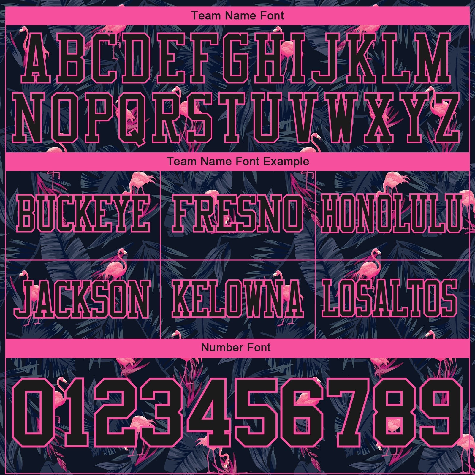 Custom Black Pink 3D Pattern Flamingo Authentic Football Jersey view 4