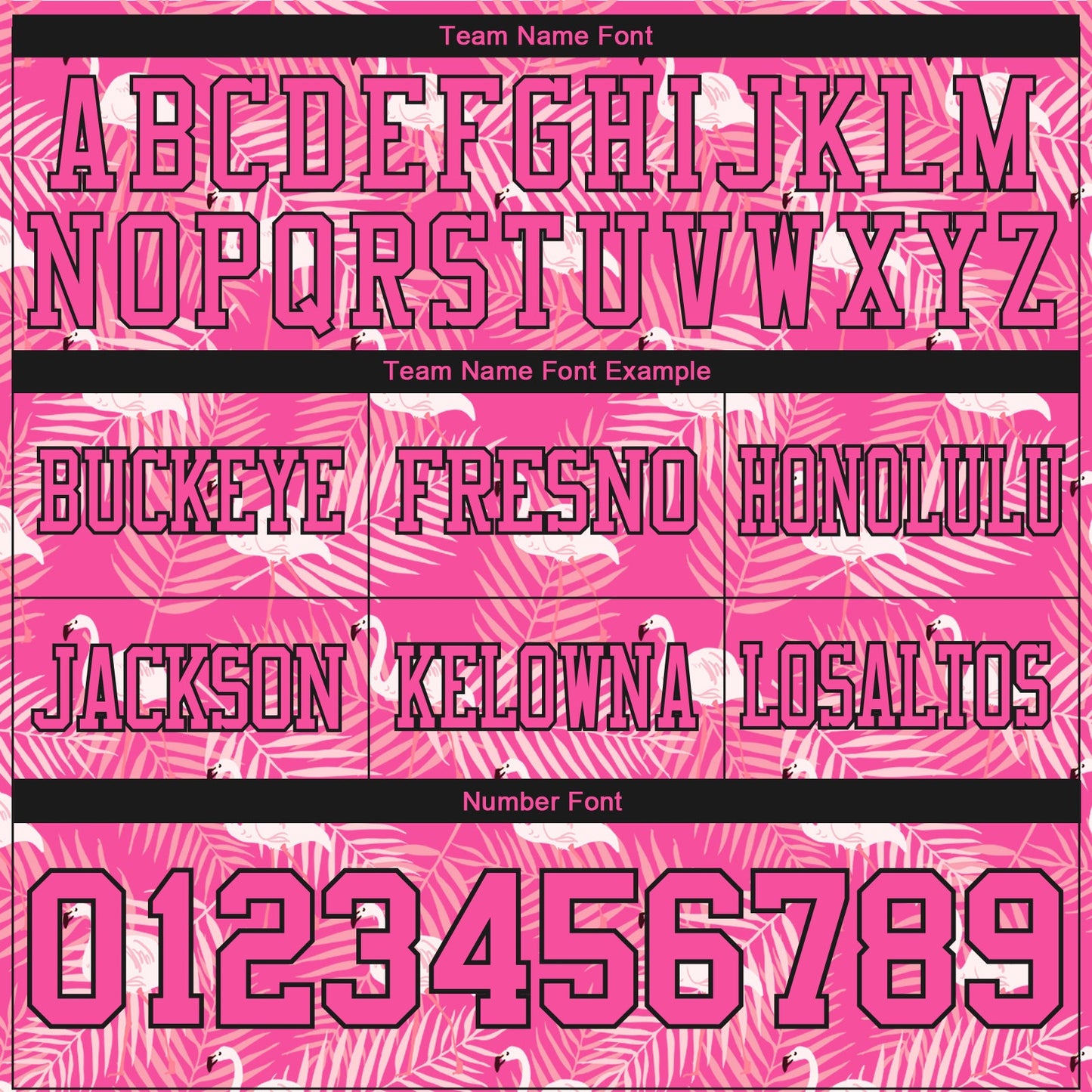 Custom Pink Black 3D Pattern Flamingo Authentic Football Jersey view 4
